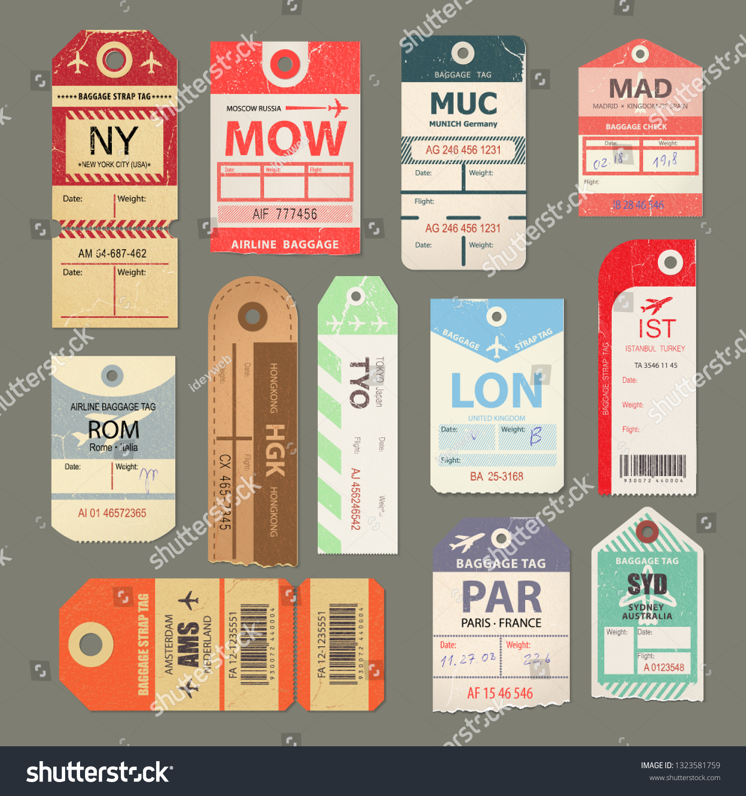 airline luggage labels