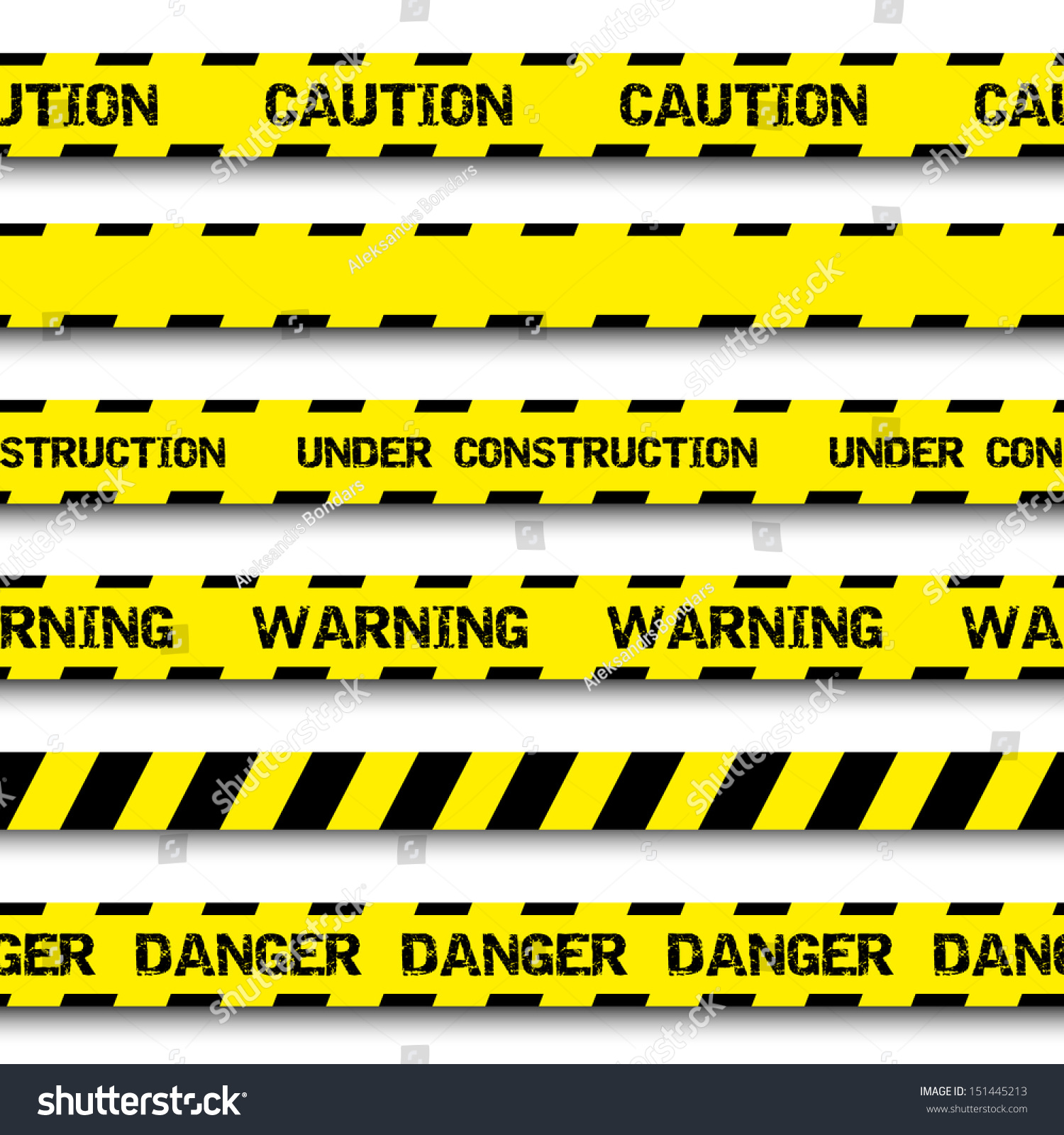 SVG of Set of warning tapes isolated on white background. Warning tape, danger tape, caution tape, danger tape, under construction tape. Vector illustration svg