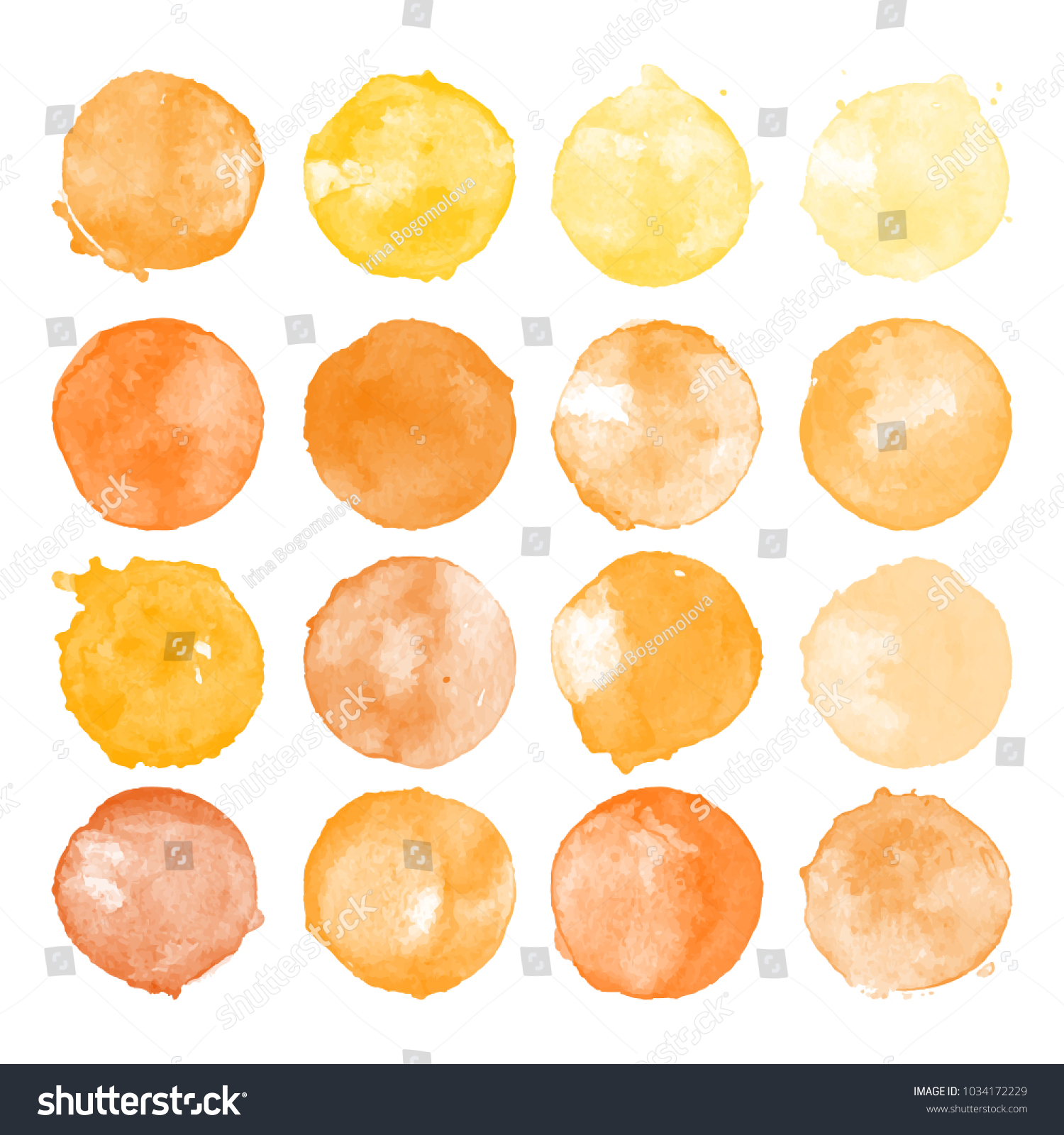 Set Watercolor Shapes Watercolors Blobs Set Stock Vector Royalty Free