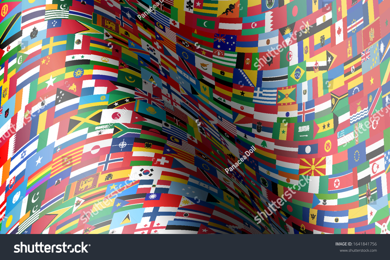 set-wave-flags-all-countries-illustration-stock-vector-royalty-free