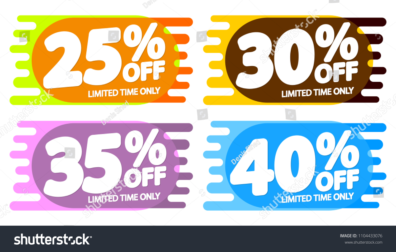 Set Sale Tags Bubble Banners Design Stock Vector (royalty Free) 1104433076