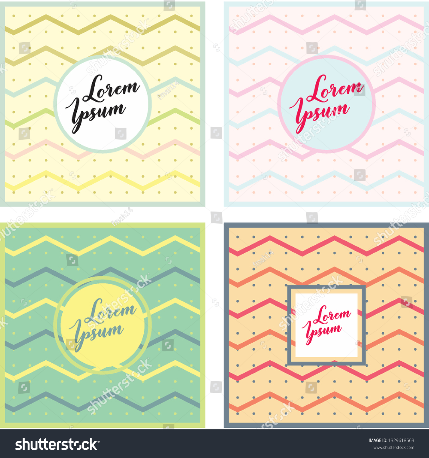 Set Seamless Zigzag Patterns Vector Stock Vector Royalty Free 1329618563 Shutterstock 