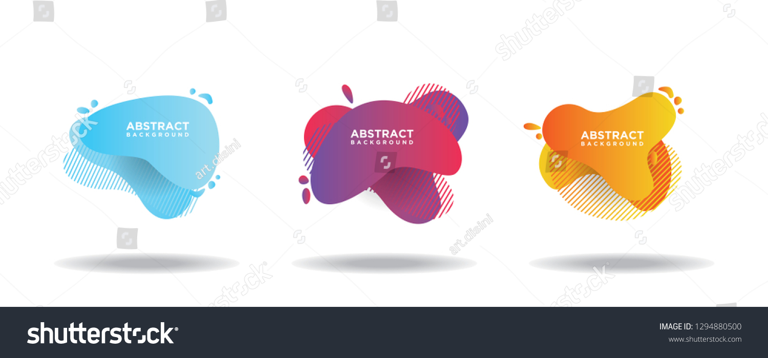 Set Spanduk Vektor Abstrak Modern Bentuk Stock Vector Royalty Free 1294880500