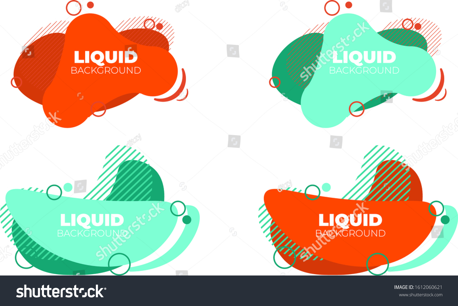 Set Spanduk Vektor Abstrak Modern Bentuk Stock Vector Royalty Free 1612060621