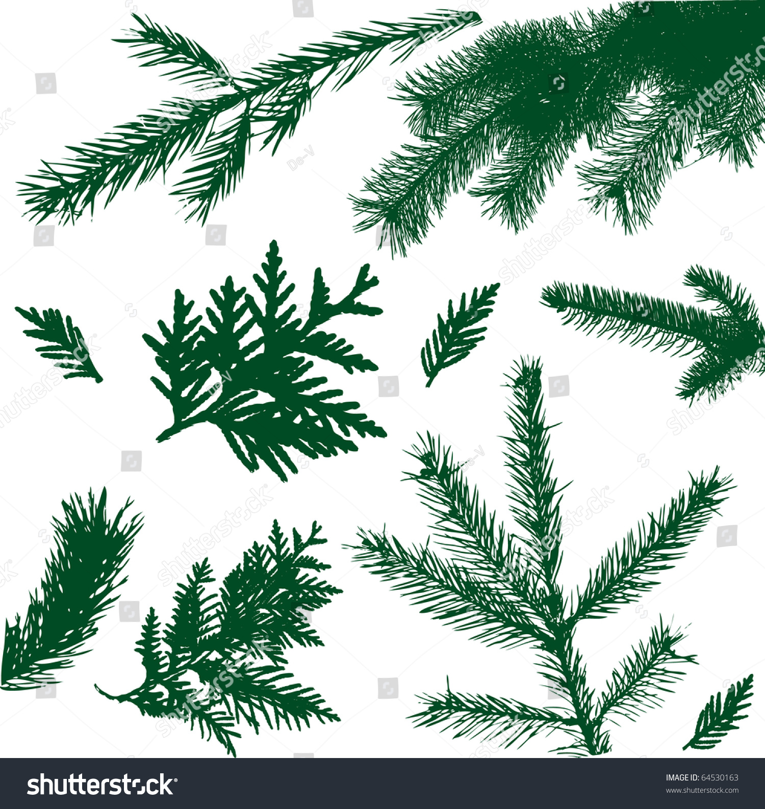 Set Vector Branch Stock Vector (Royalty Free) 64530163 - Shutterstock