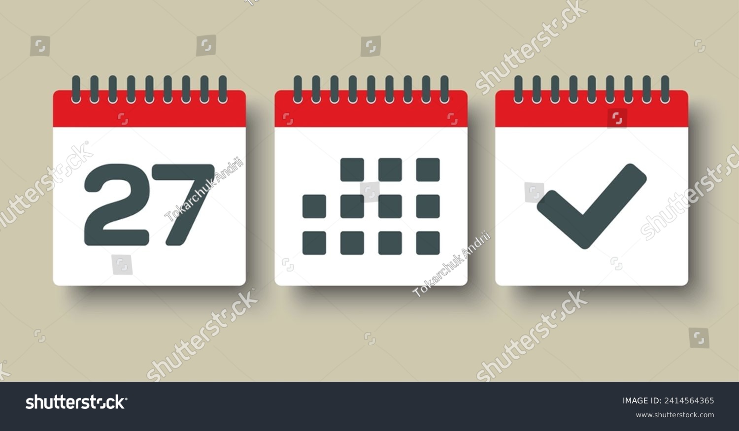 SVG of Set vector icons page calendar - day 27, mark done, agenda app. Mark business, deadline, date icon. Pictogram yes, success, check, approved, confirm and reminder. Date schedule svg