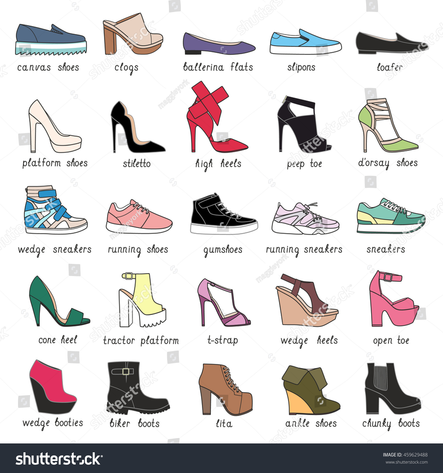 different types of women's heels