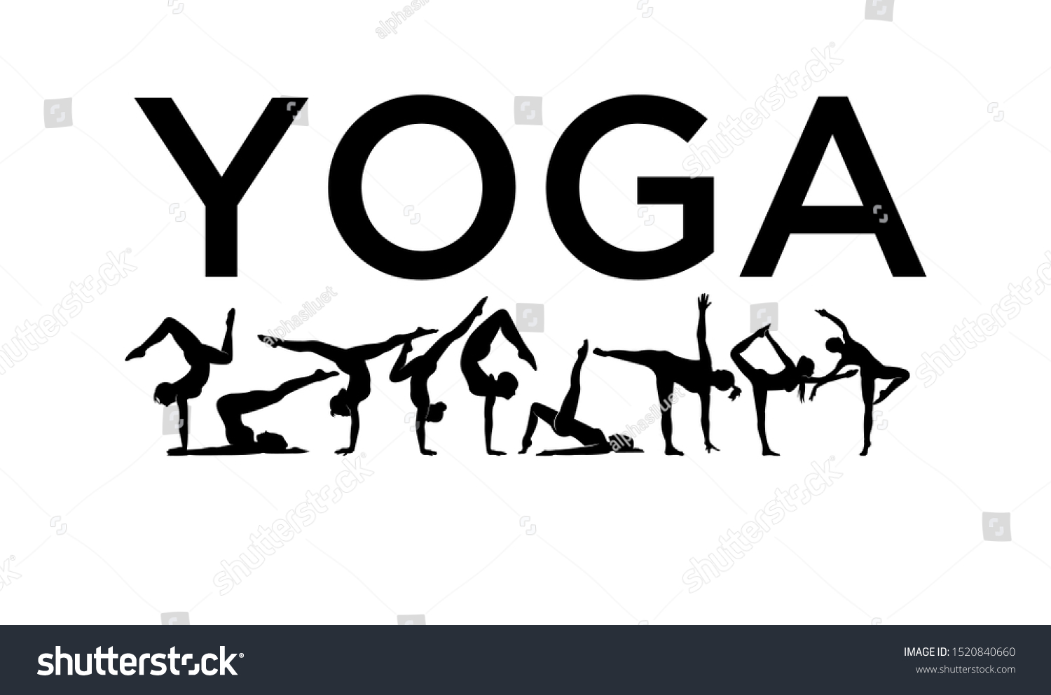 Set Women Yoga Icon Design Logo Stock Vector (Royalty Free) 1520840660