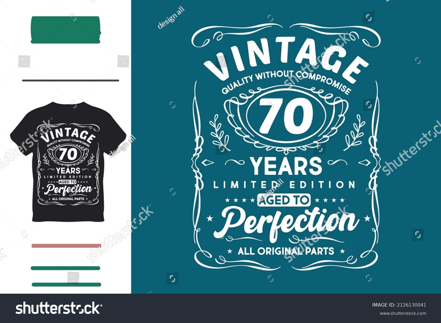 SVG of Seventy years birthday t shirt design svg
