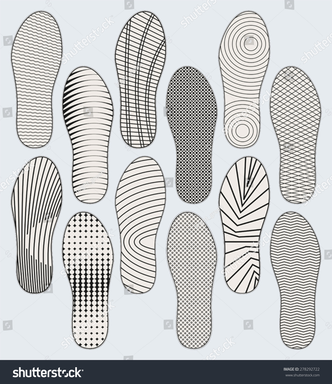 Several Variants Vector Patterns Shoe Soles Stock Vector (Royalty Free ...