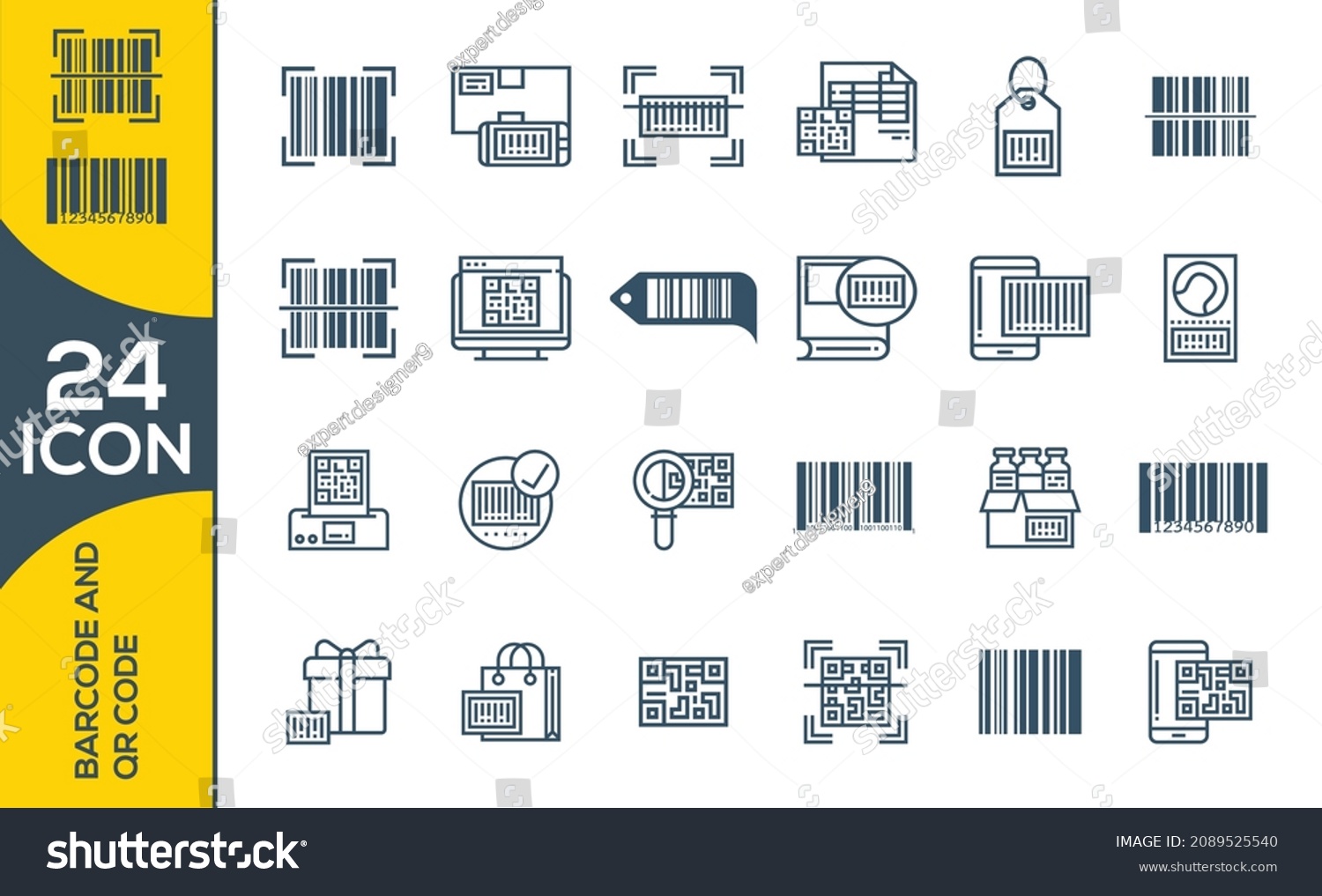 Several Vector Barcodes Various Products Simple Stock Vector (Royalty ...