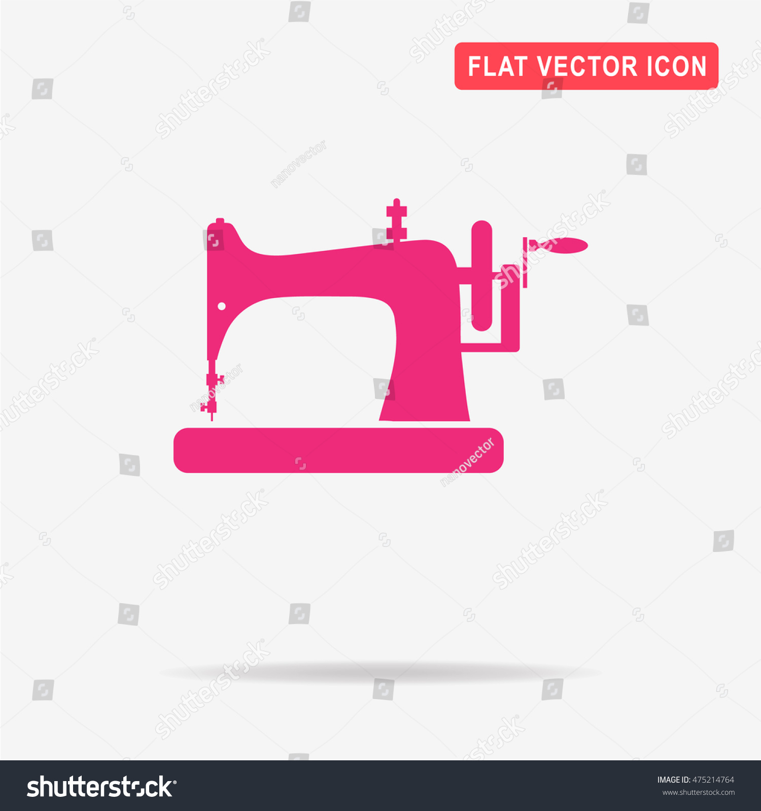 Sewing Machine Icon Vector Concept Illustration Stock Vector Royalty