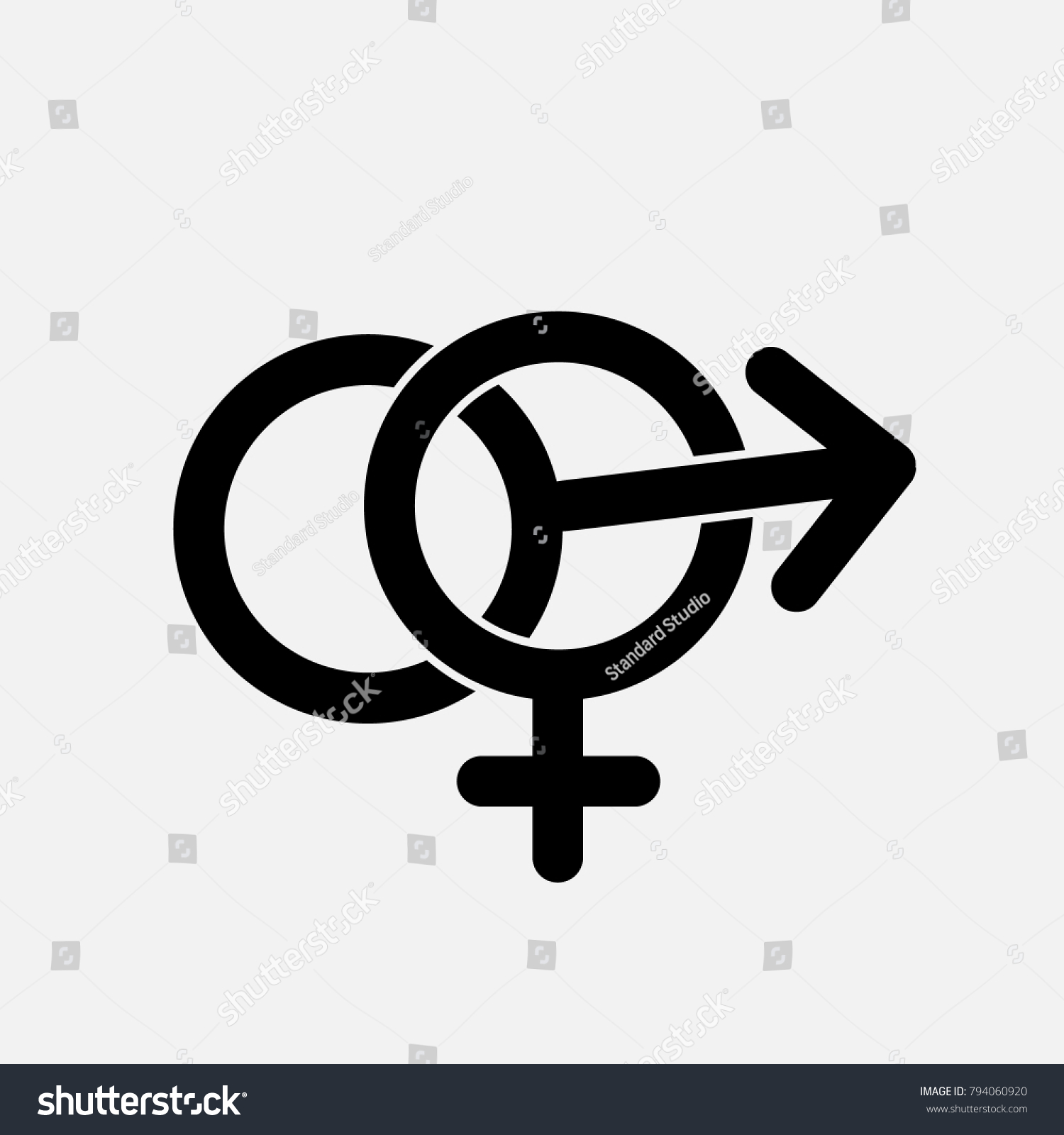 Sex Icon Black Isolated Icon Female Stock Vector Royalty Free