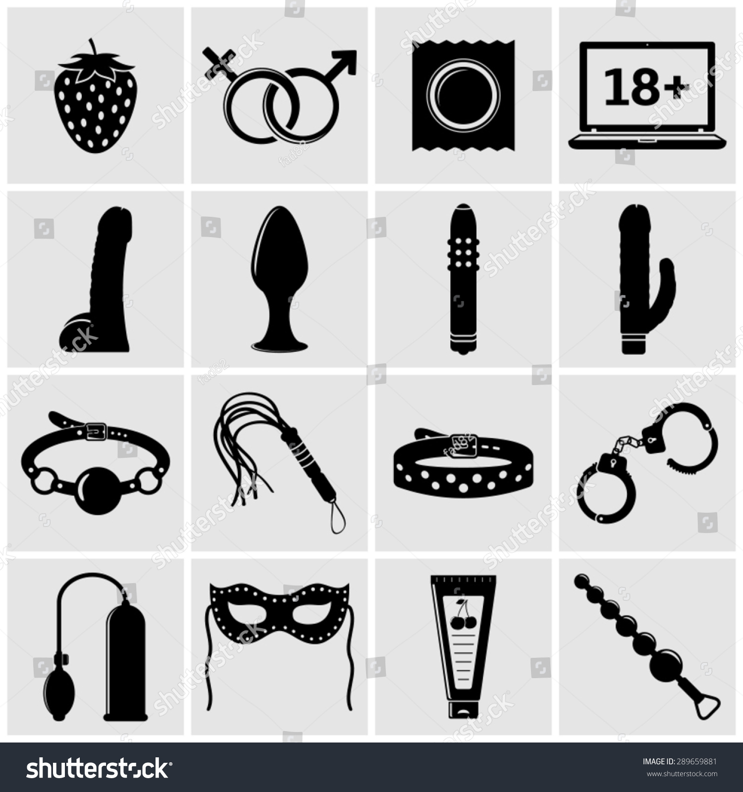 Sex Icons Vector De Stock Libre De Regalías 289659881