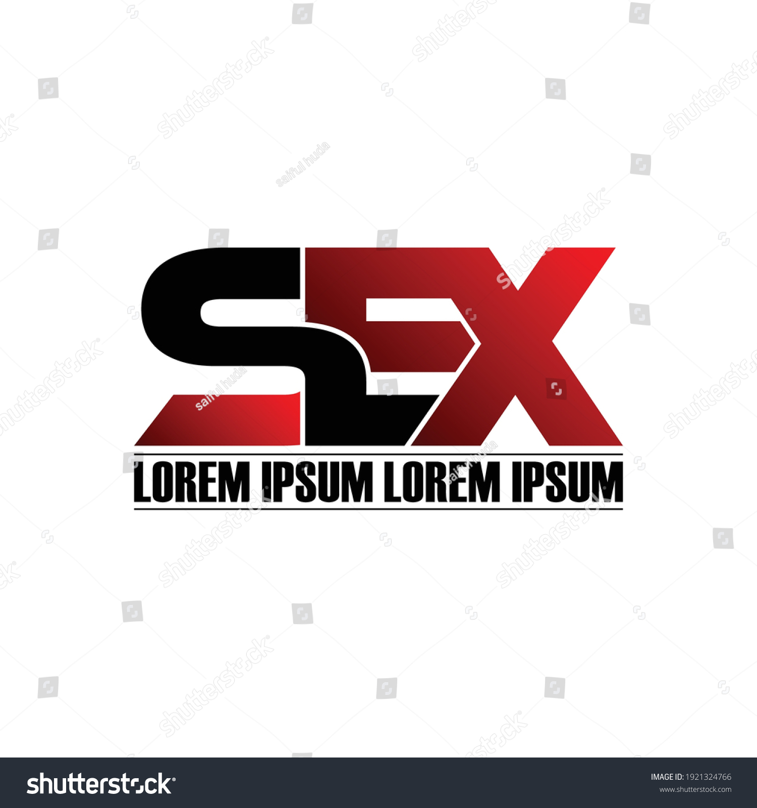 Sex Letter Monogram Logo Design Vector เวกเตอร์สต็อก ปลอดค่าลิขสิทธิ์ 1921324766