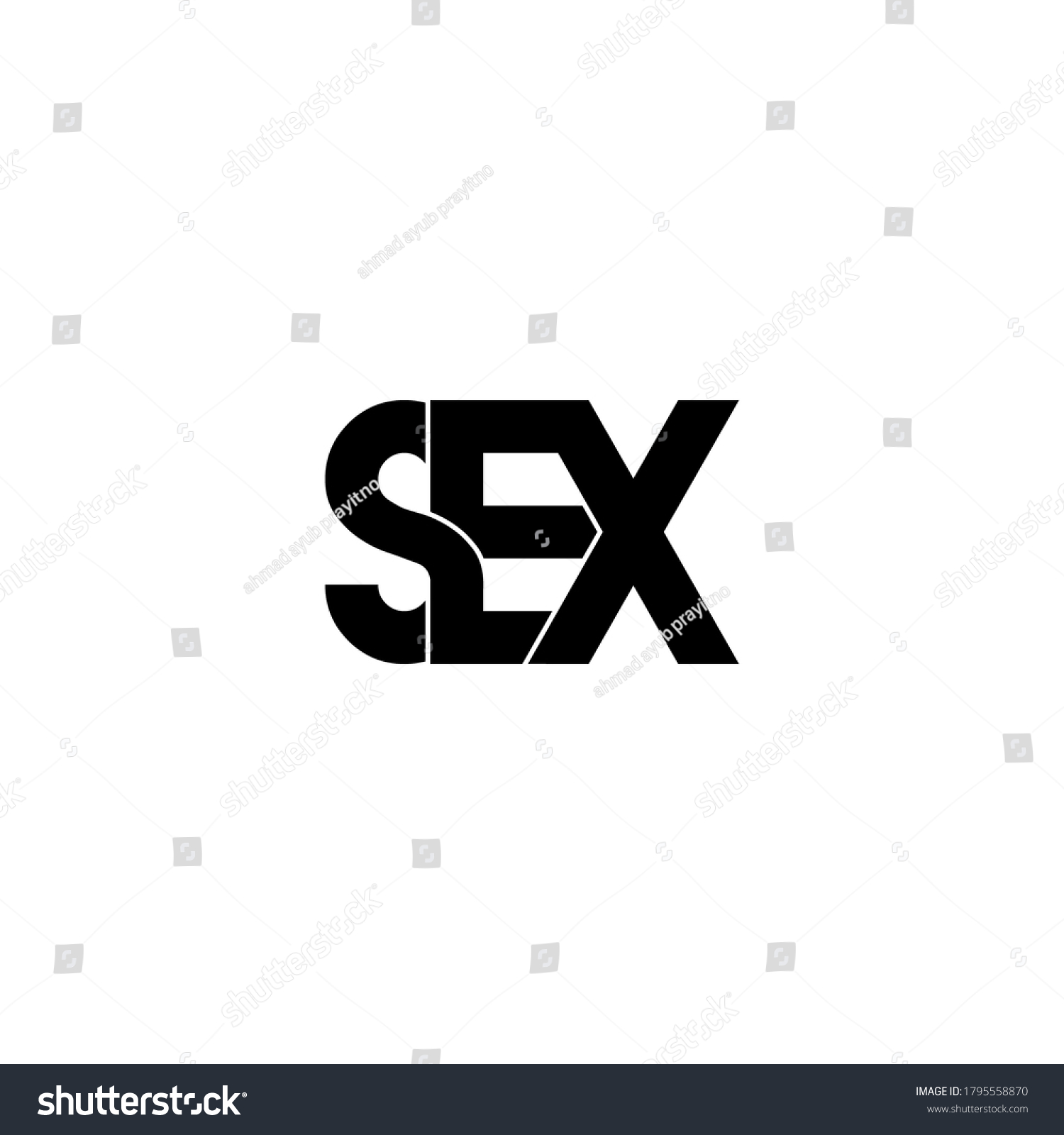 Sex Letter Original Monogram Logo Design เวกเตอร์สต็อก ปลอดค่าลิขสิทธิ์ 1795558870 Shutterstock 5725