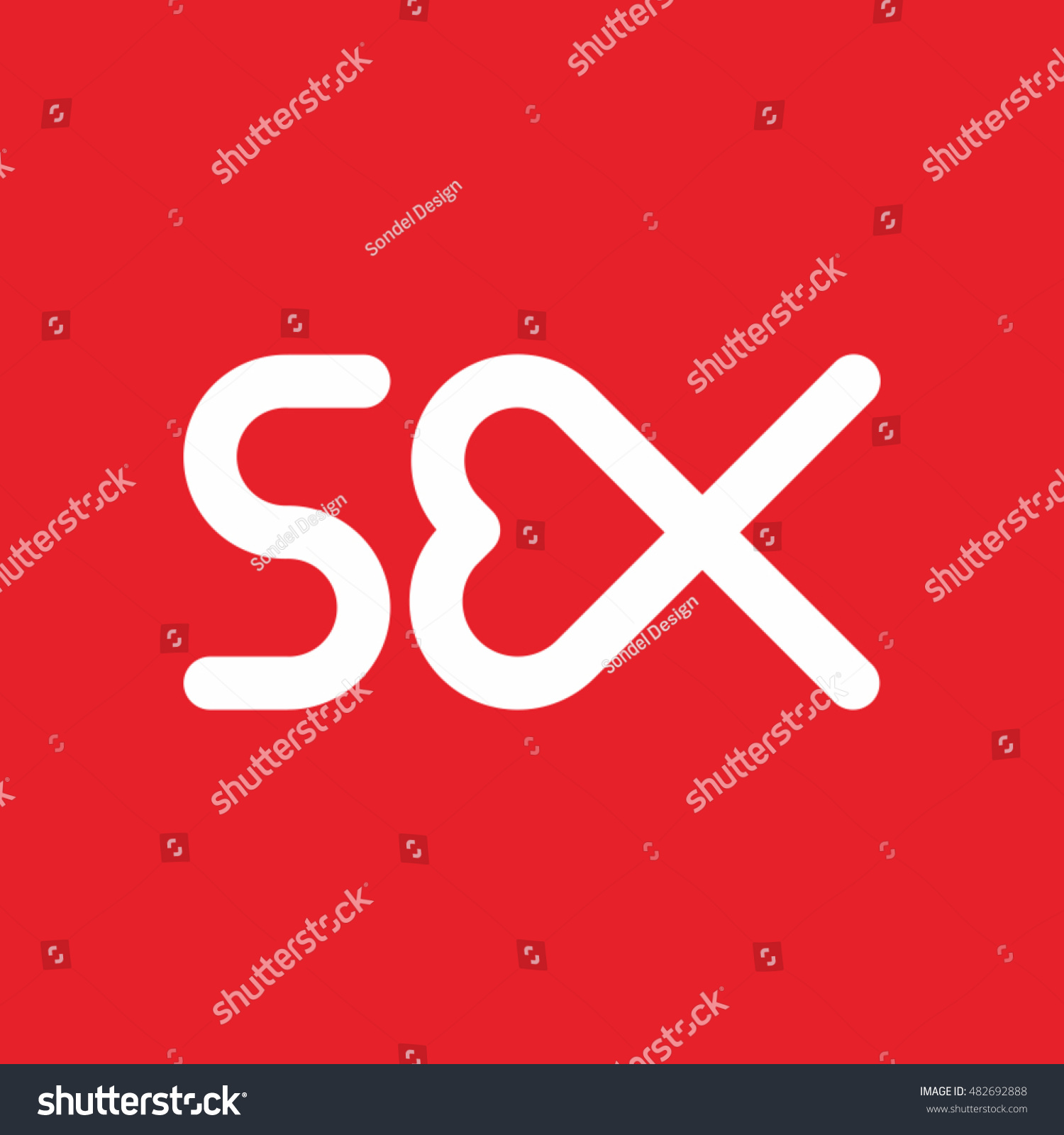 Sex Logo Red Background เวกเตอร์สต็อก ปลอดค่าลิขสิทธิ์ 482692888 Shutterstock 4175