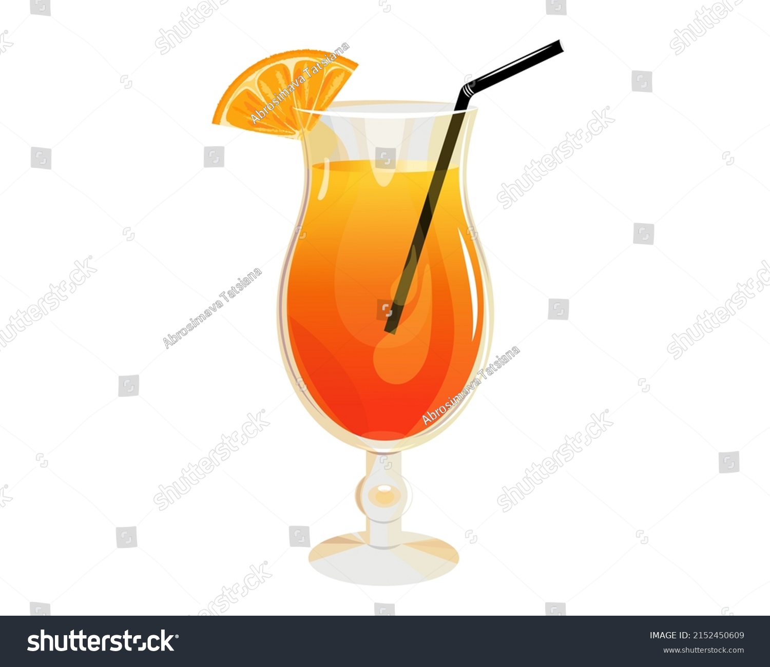 Sex On Beach Cocktail Summer Tropical Stock Vector Royalty Free 2152450609 Shutterstock 0184