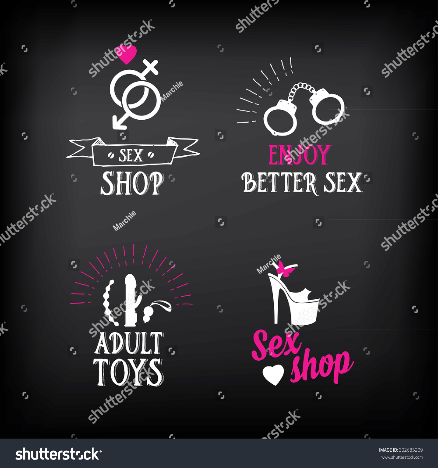 Sex Shop Logo Badge Design Stock Vector Royalty Free 302685209 Shutterstock 4206