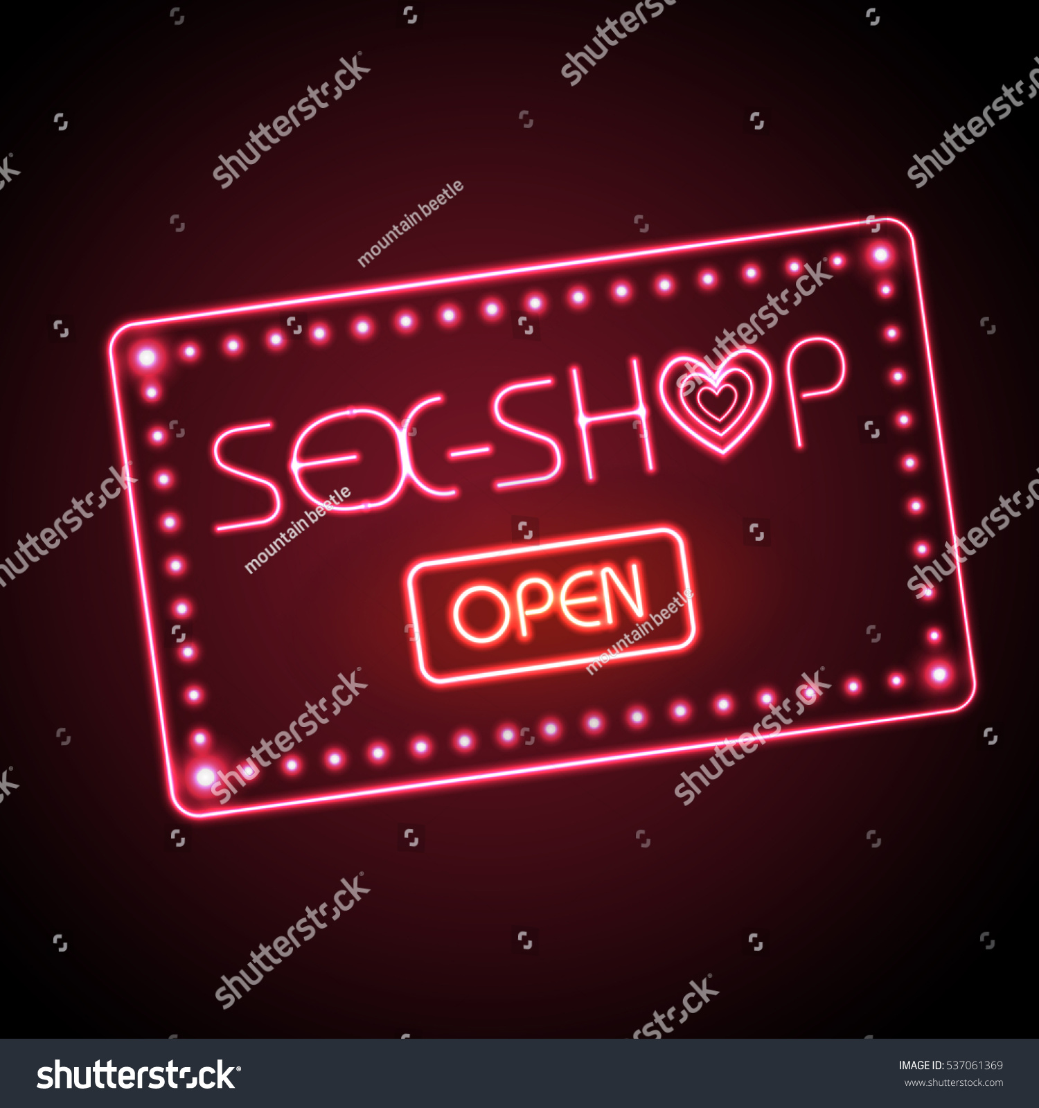 Sex Shop Neon Sign Stock Vector Royalty Free 537061369