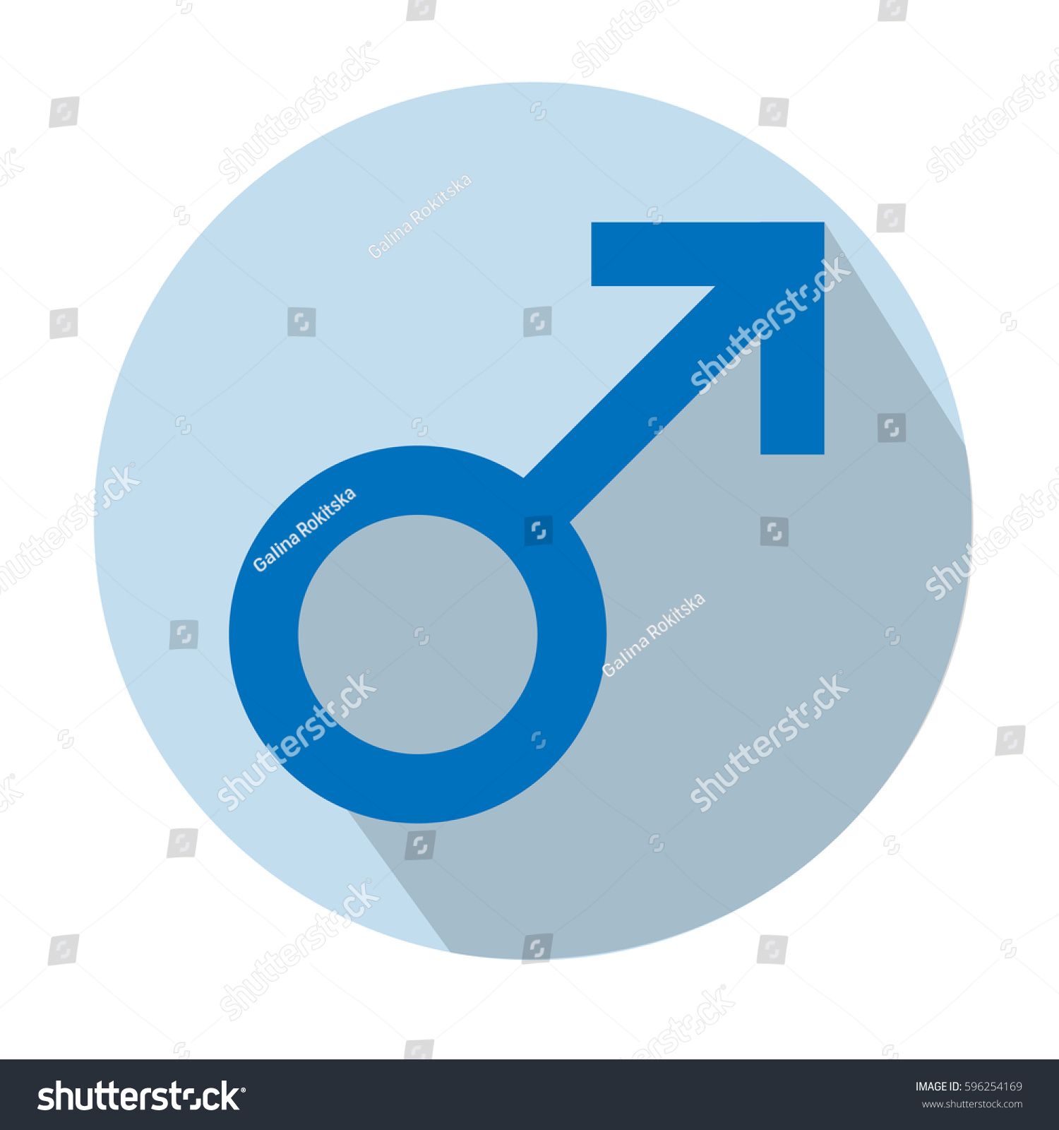 Sex Symbol Gender Man Flat Symbol Stock Vector 596254169