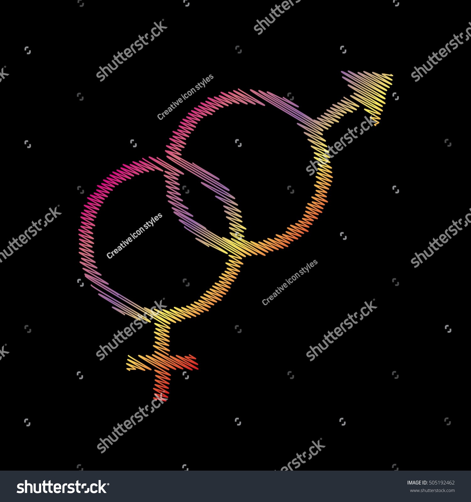 Sex Symbol Sign Coloful Chalk Effect Vector De Stock Libre De Regalías 505192462 Shutterstock 5121