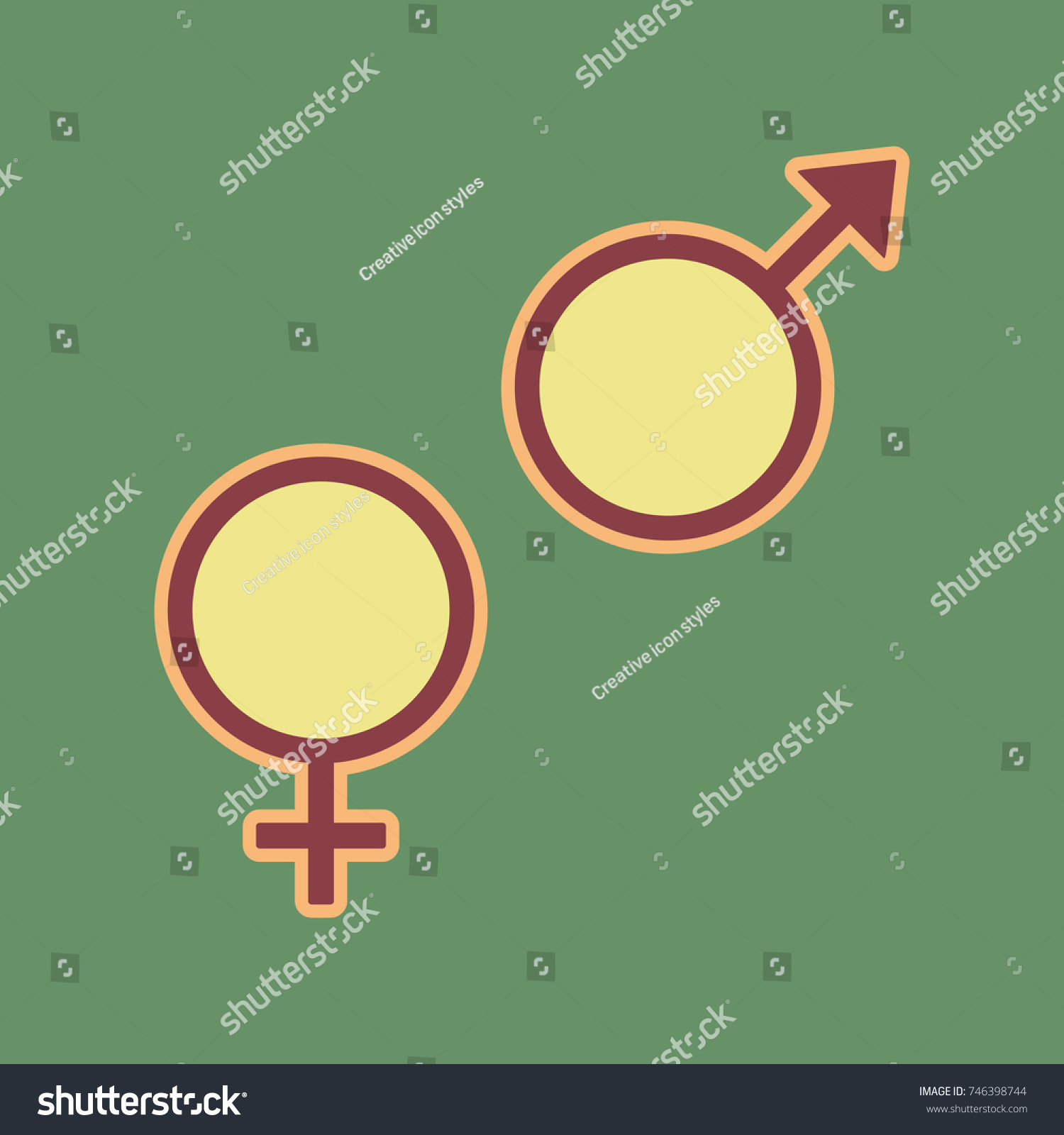 Sex Symbol Sign Vector Cordovan Icon 库存矢量图（免版税）746398744 Shutterstock