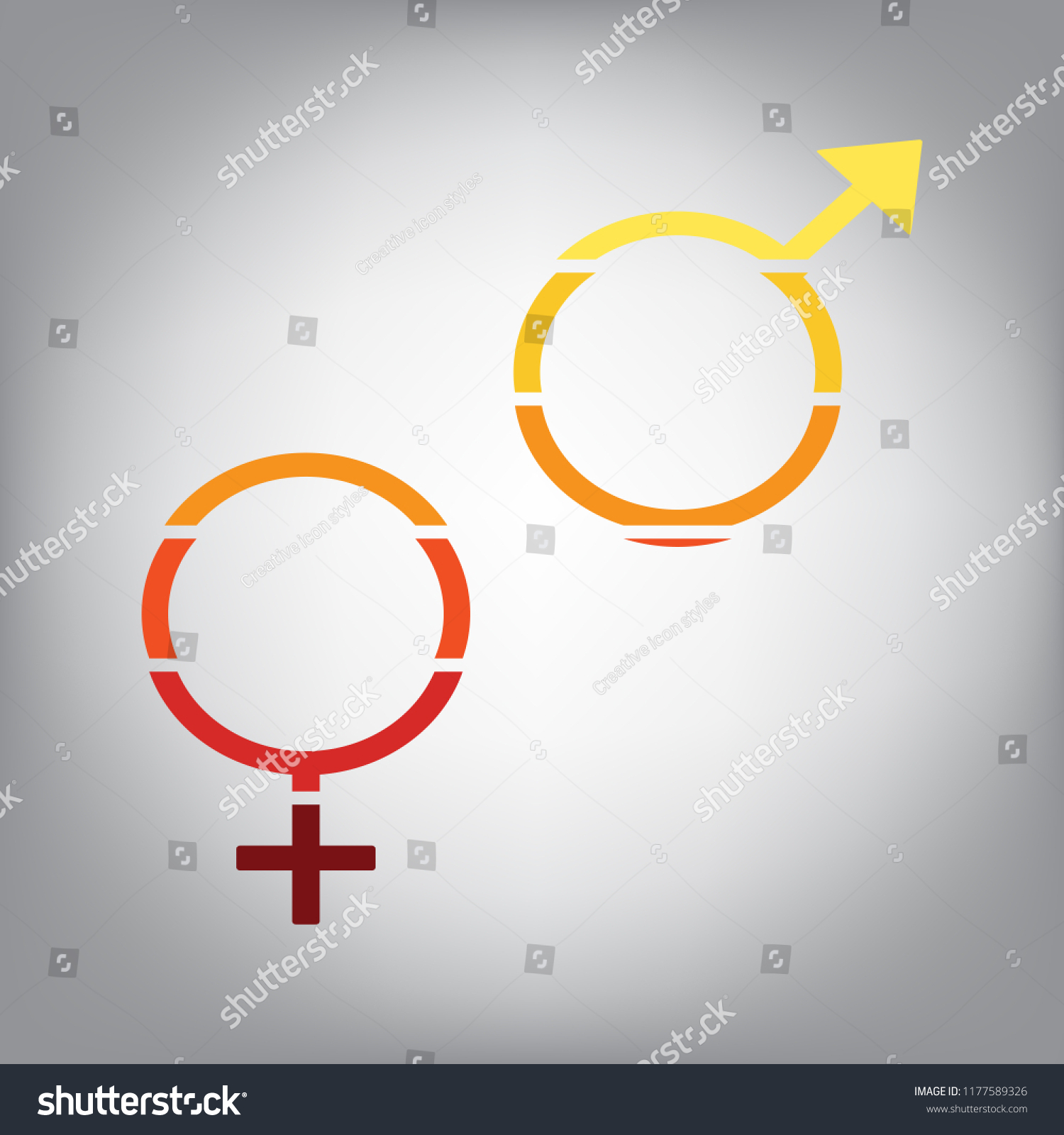 Sex Symbol Sign Vector Horizontally Sliced Stock Vector Royalty Free 1177589326 5614