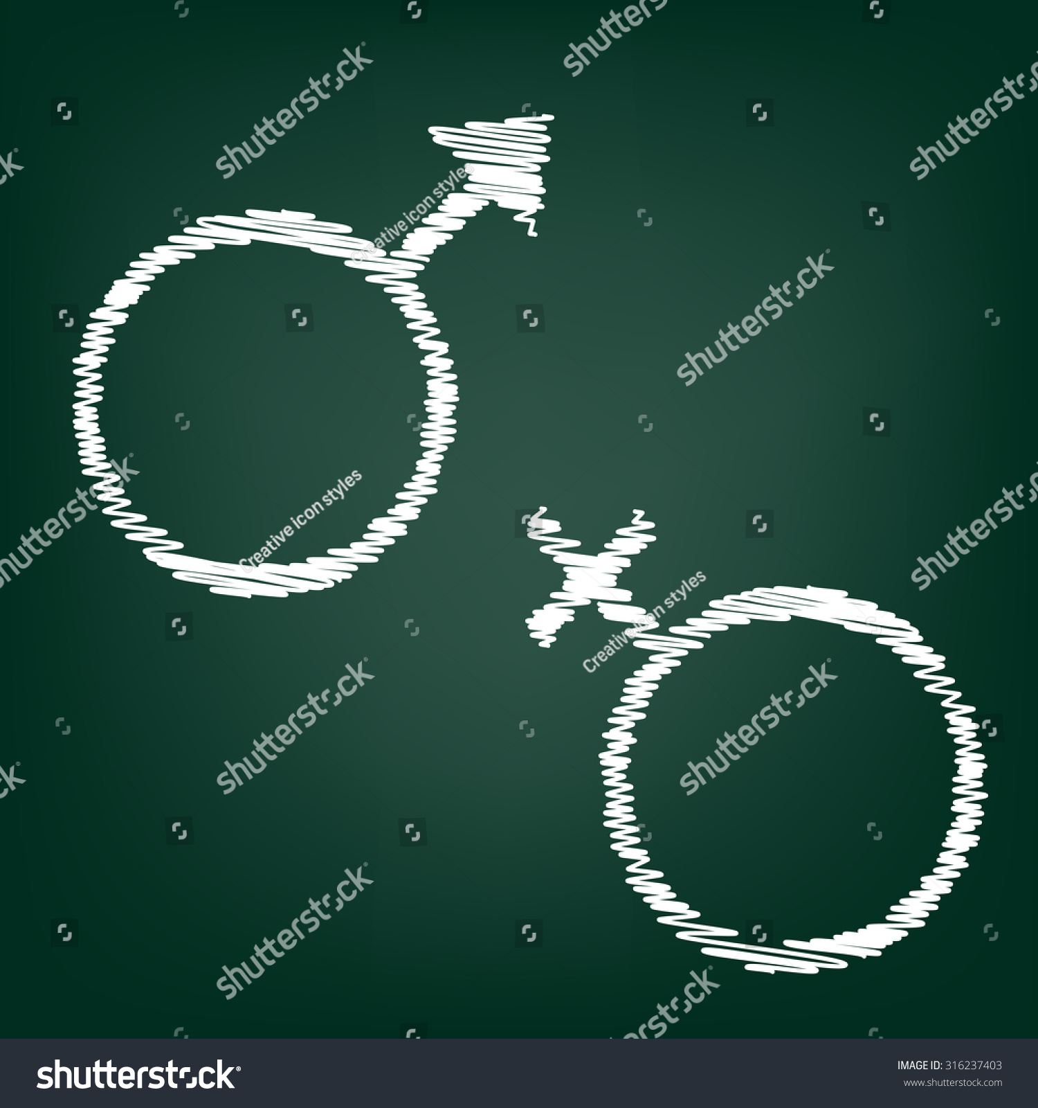Sex Symbol Vector Illustration Chalk Effect Stock Vector Royalty Free 316237403 Shutterstock 9964