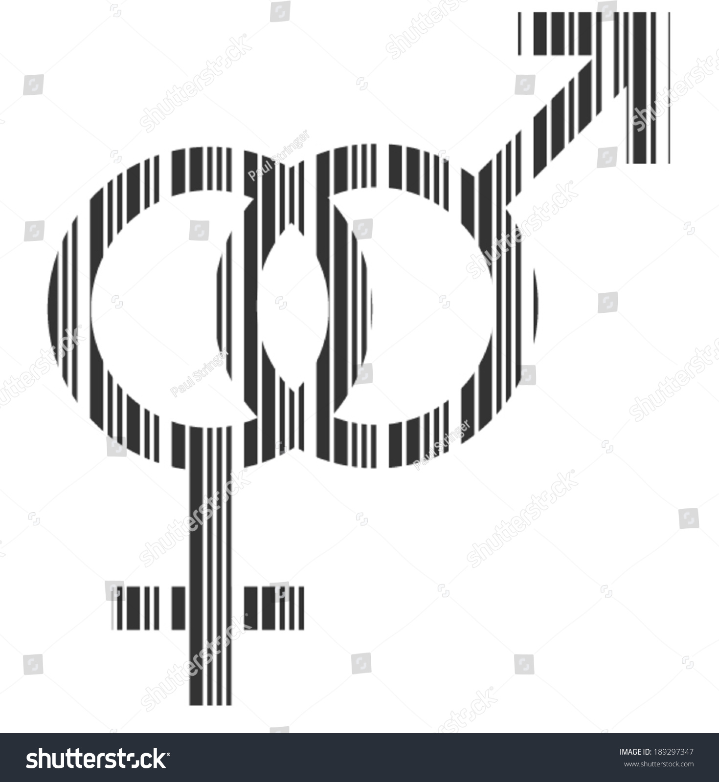 Sex Symbols Barcode Icon Stock Vector Royalty Free 189297347 Shutterstock