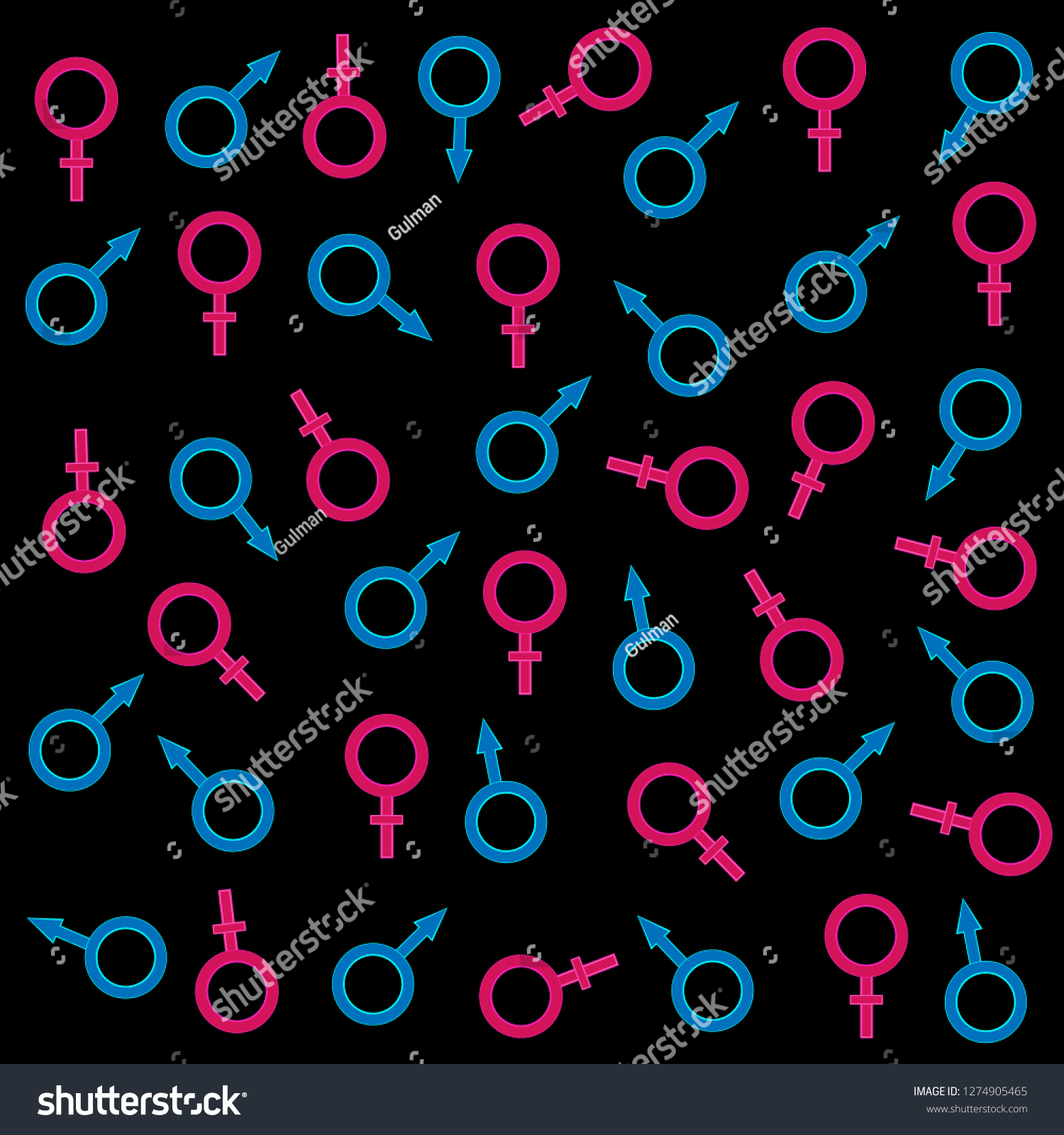 Sex Vector Colorful Symbols Pattern On Vector De Stock Libre De Regalías 1274905465 7422