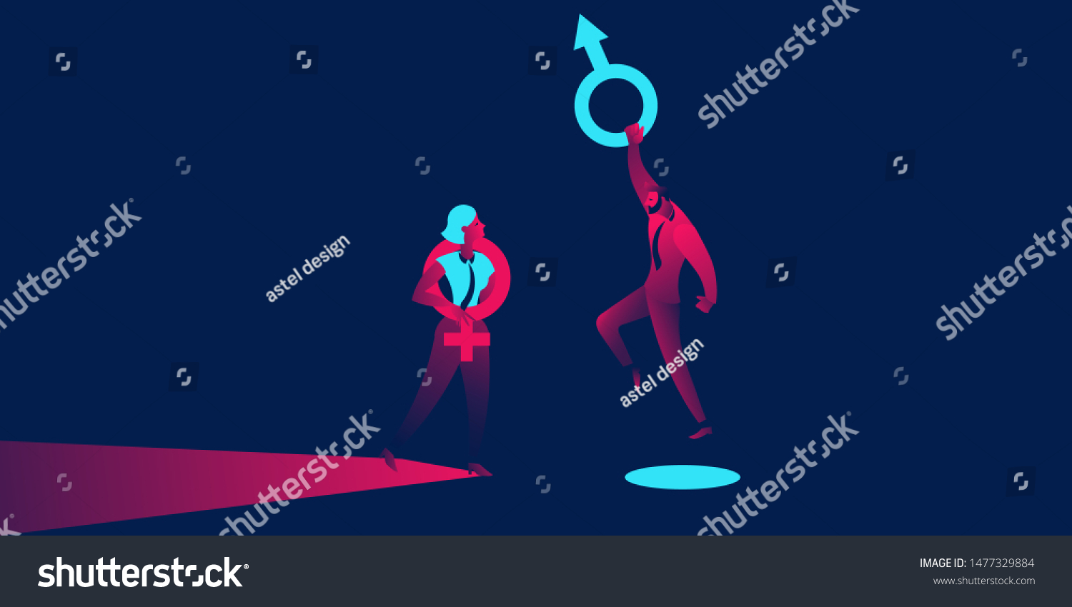 Sexism Gender Discrimination Wage Gap Business Stock Vector Royalty Free 1477329884 Shutterstock 