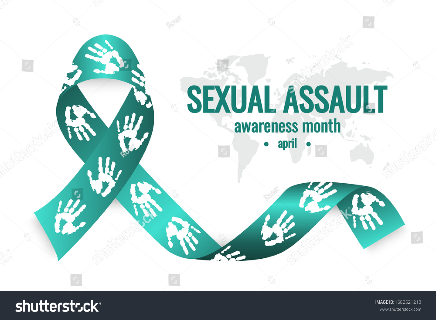 Sexual Assault Awareness Month Card Background Stock Vector Royalty Free 1682521213 Shutterstock