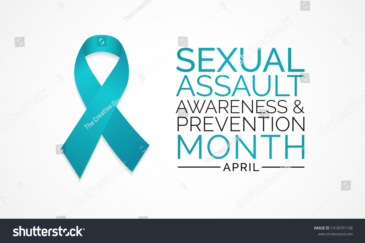 Vektor Stok Sexual Assault Awareness Month Annual Campaign Tanpa