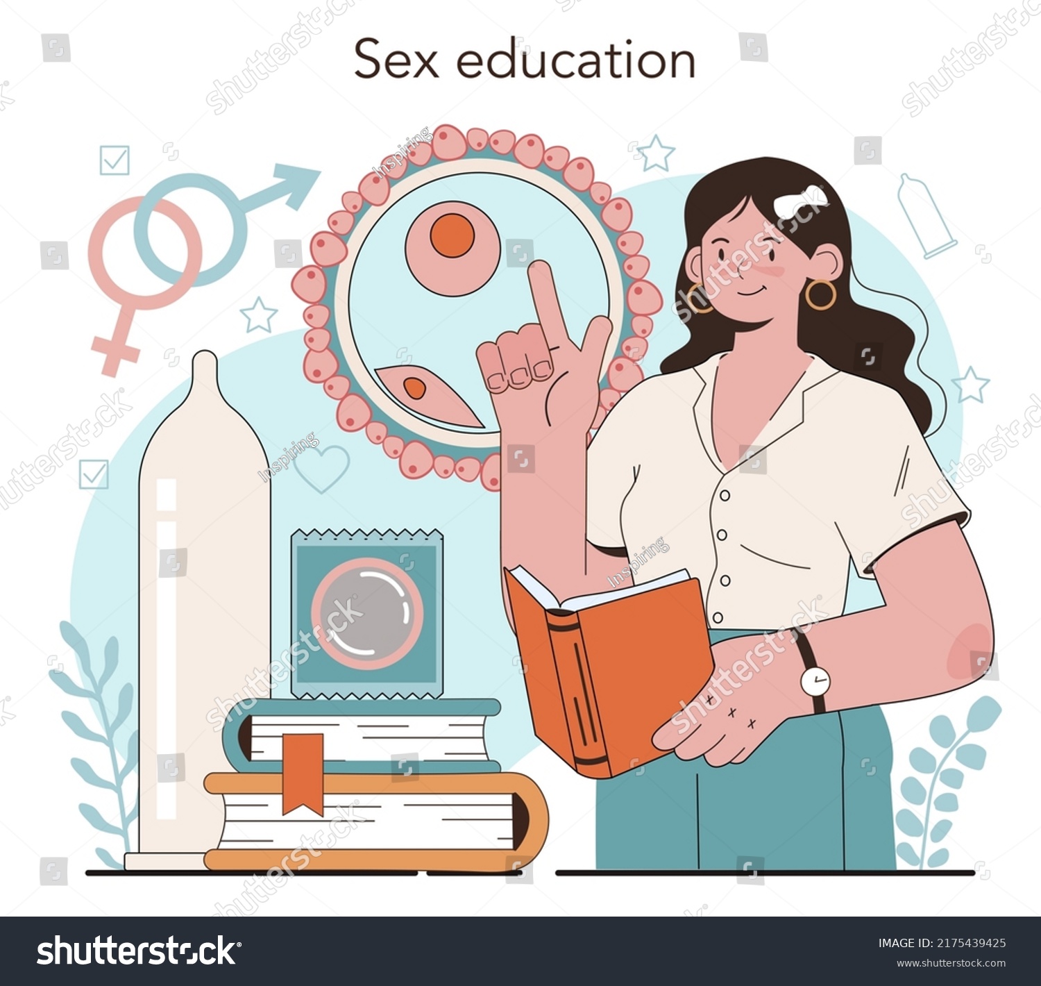 Sexual Education Concept Sexual Health Lesson Stock Vector Royalty Free 2175439425 Shutterstock 
