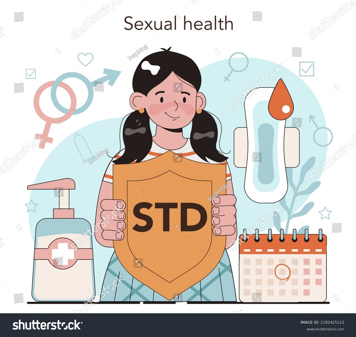 Sexual Education Concept Sexual Health Lesson Stock Vector Royalty