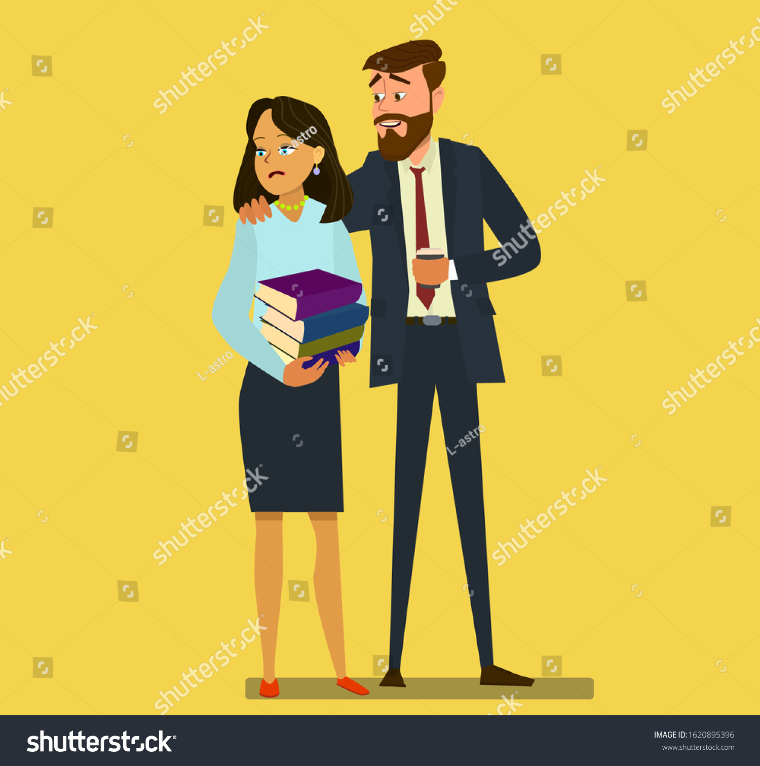 Sexual Harassment Work Office Woman Her Stock Vector Royalty Free 1620895396 Shutterstock 7622