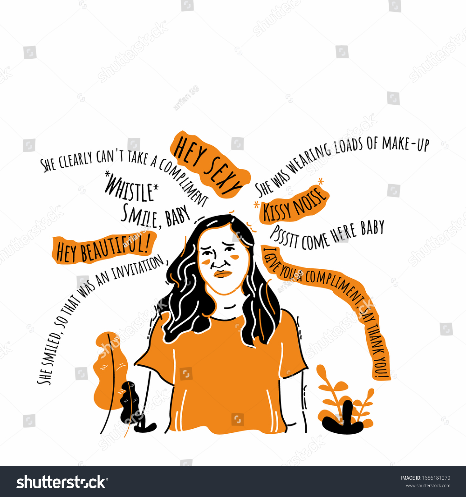 Sexual Harassment Hand Drawn Style Vector Stock Vector Royalty Free 1656181270 6972