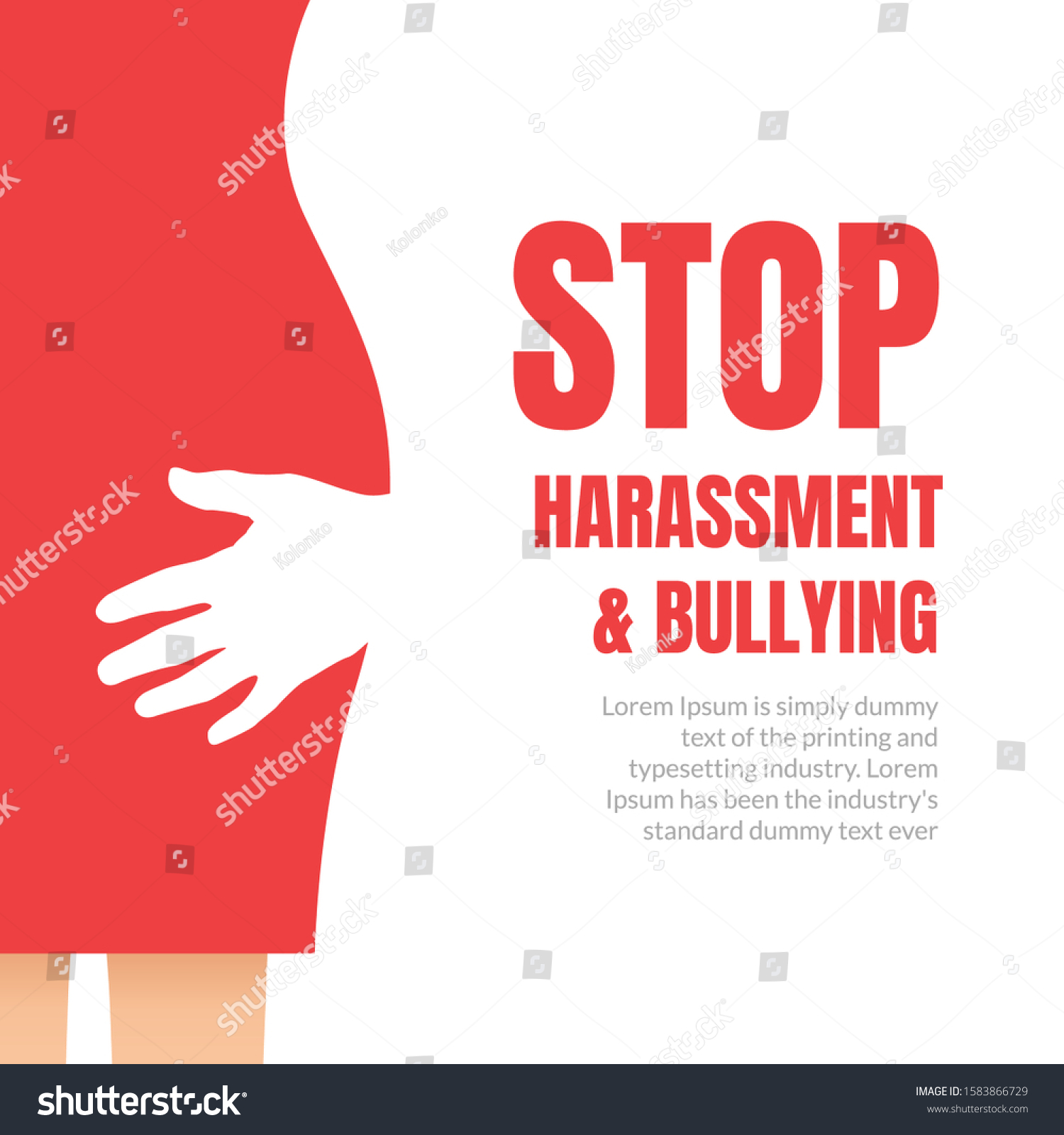 Sexual Harassment Violence Stop Poster Sexual Stock Vector Royalty 6360