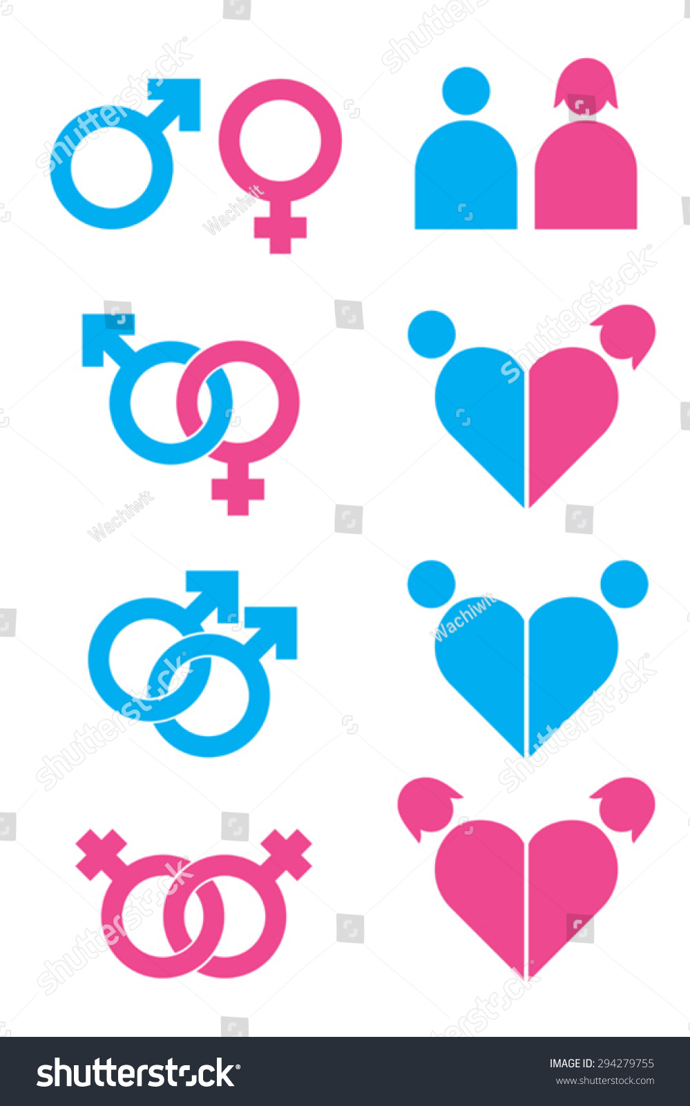 Sexuality Icons Set Stock Vector 294279755 : Shutterstock