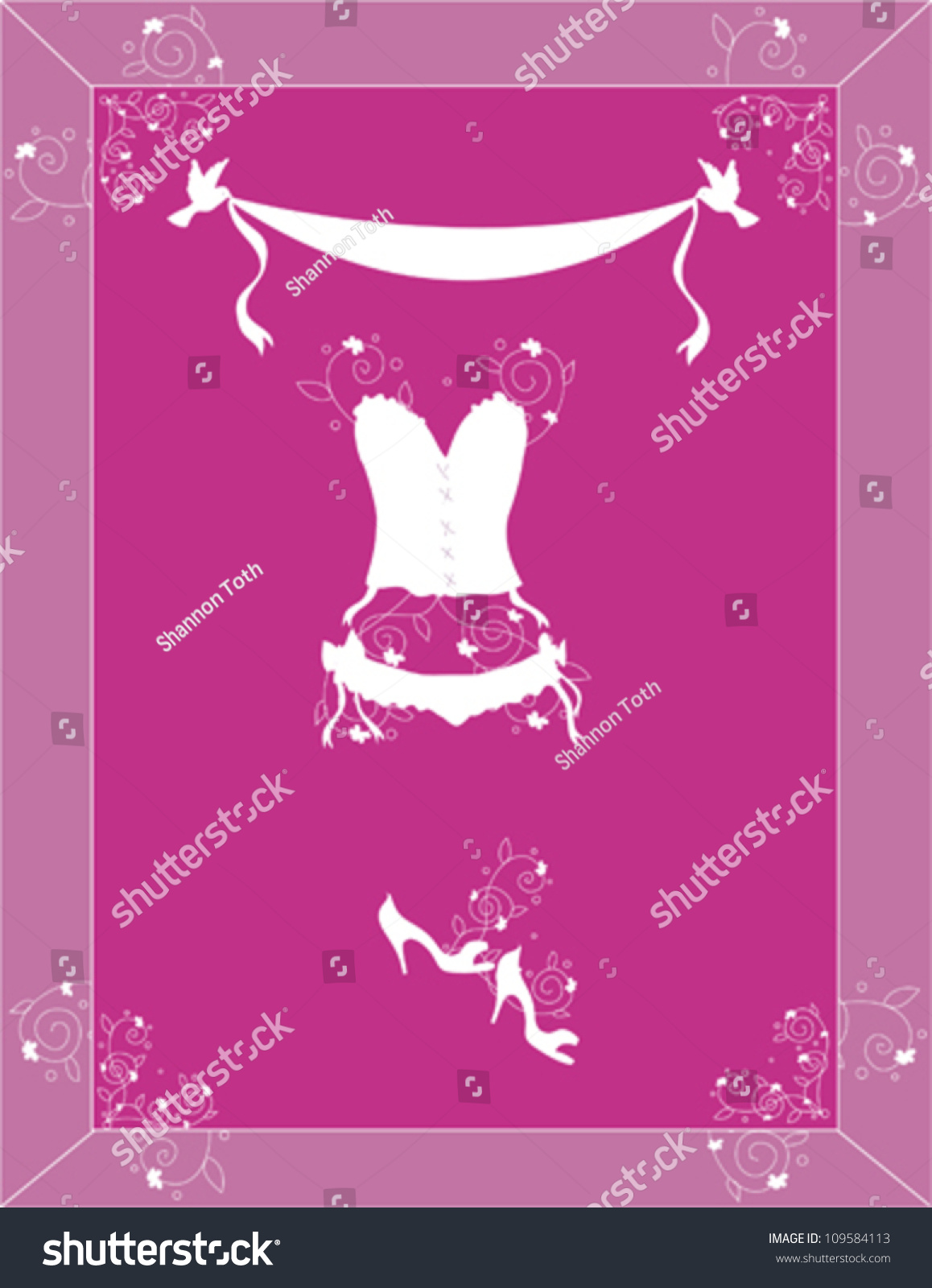 Sexy Bridal Invitation เวกเตอร์สต็อก ปลอดค่าลิขสิทธิ์ 109584113 Shutterstock 