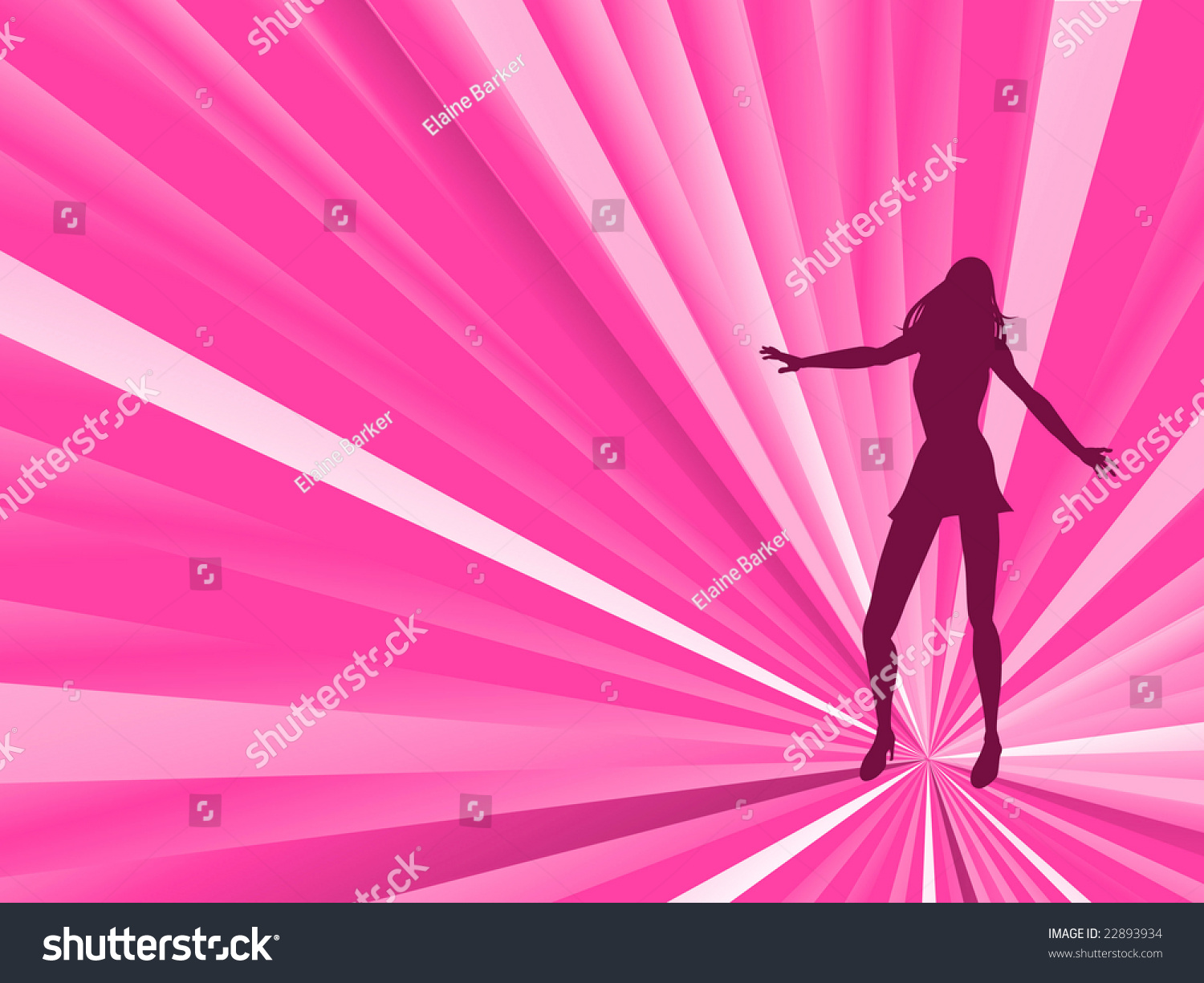 Sexy Female Silhouette On Bright Pink Stock Vector (Royalty Free ...