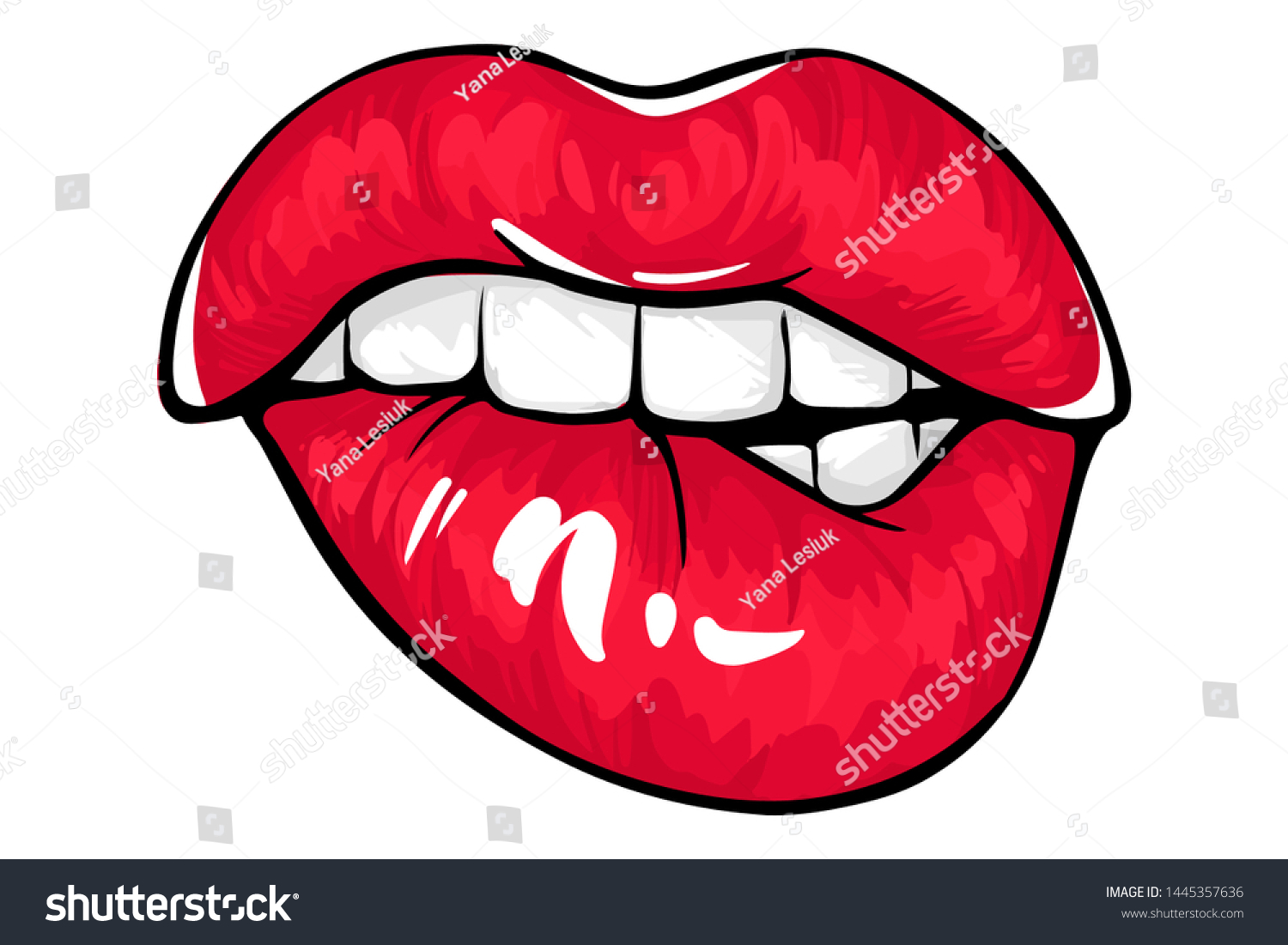 Drawing Illustration Art Collectibles Lips Svg Lips Clip Art Red Lips Biting Lip Svg Red Lip