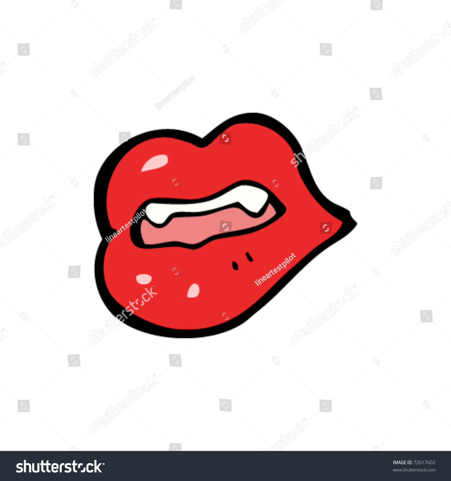Sexy Lips Cartoon Stock Vector Illustration 72617602 Shutterstock