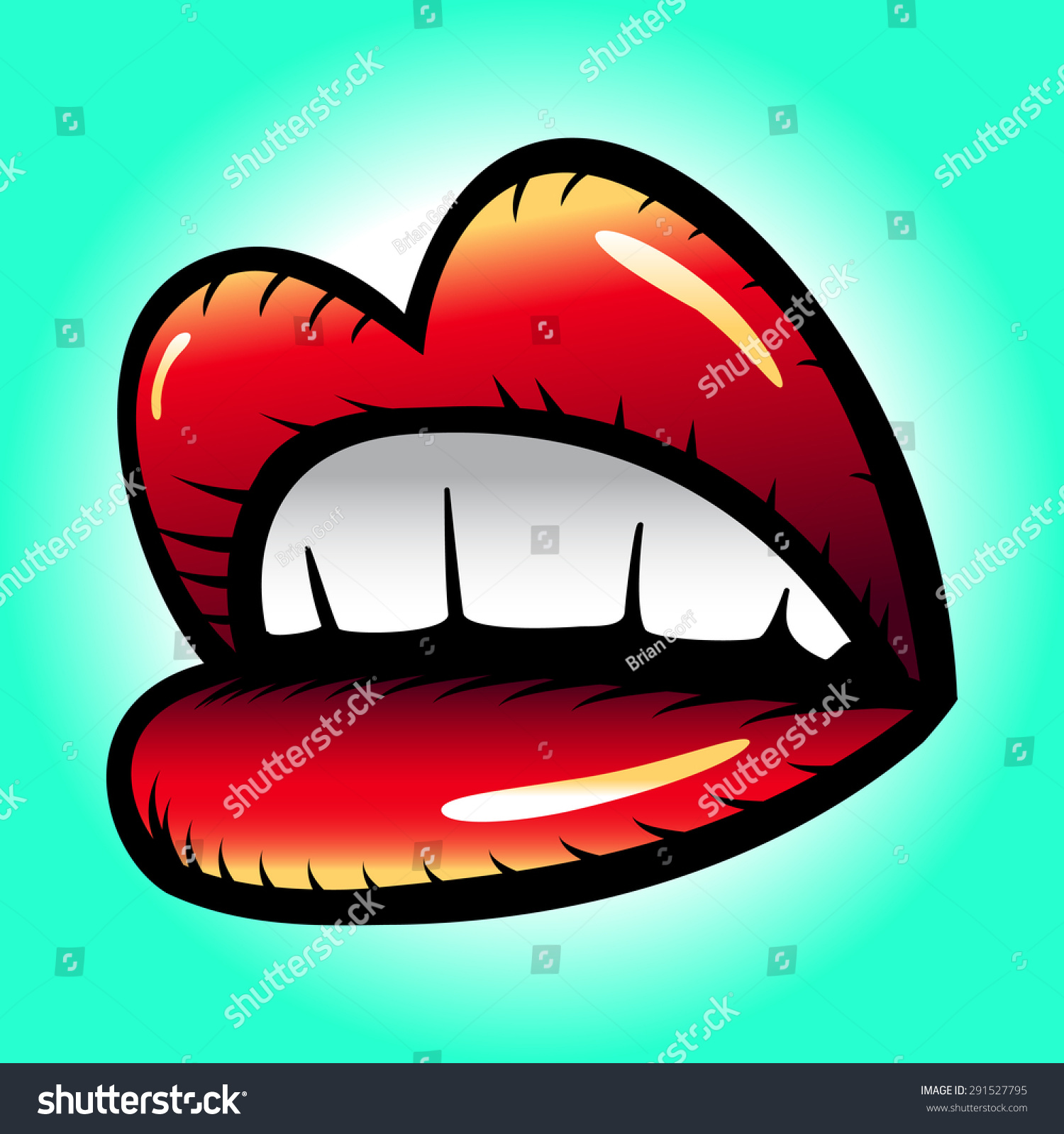 Sexy Lips Vector Icon Stock Vector Royalty Free 291527795