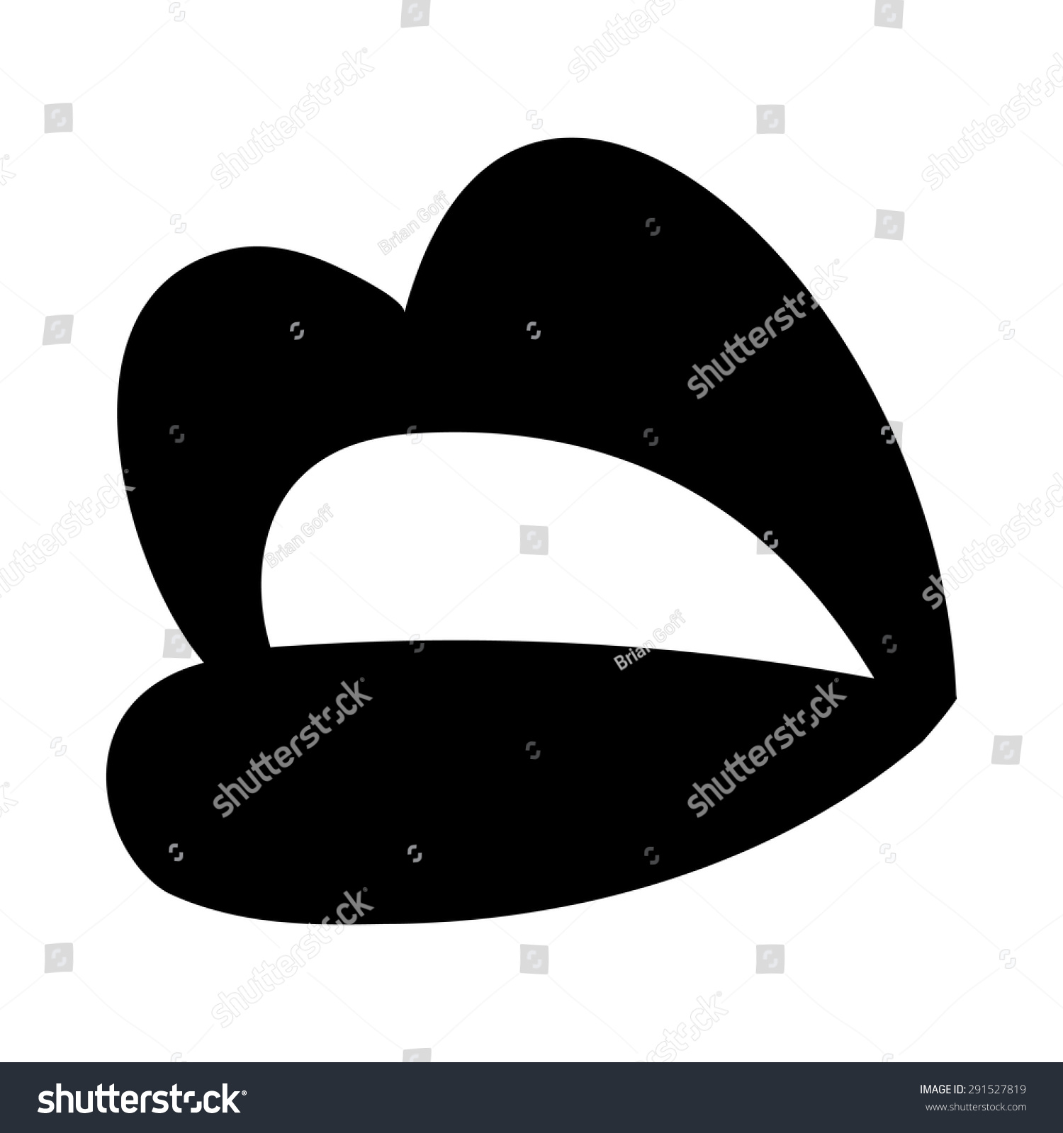 Sexy Lips Vector Icon Stock Vector Royalty Free 291527819 Shutterstock