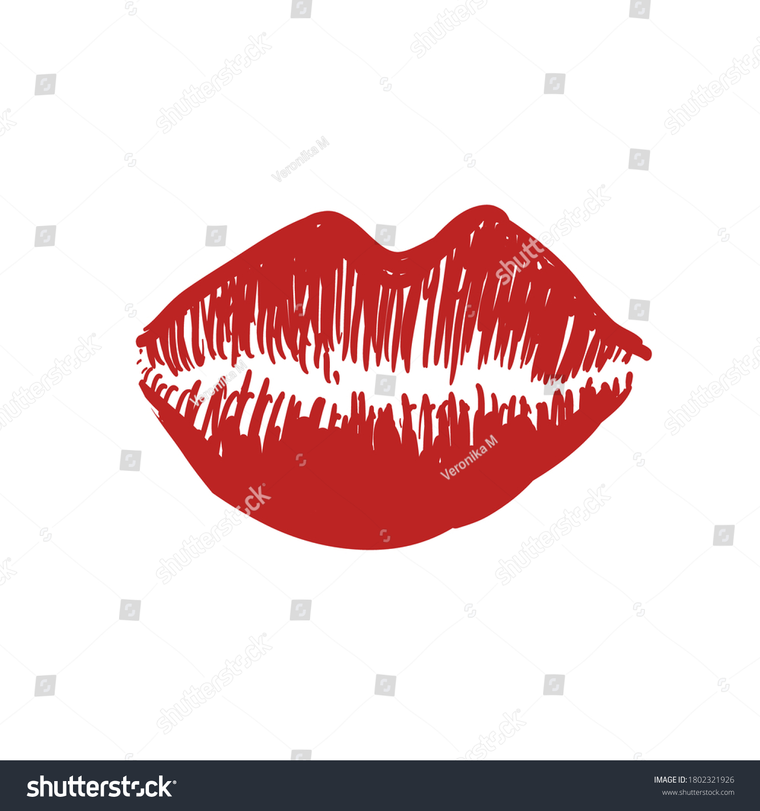 Sexy Vector Female Lips Illustration Can Stock Vector Royalty Free Shutterstock