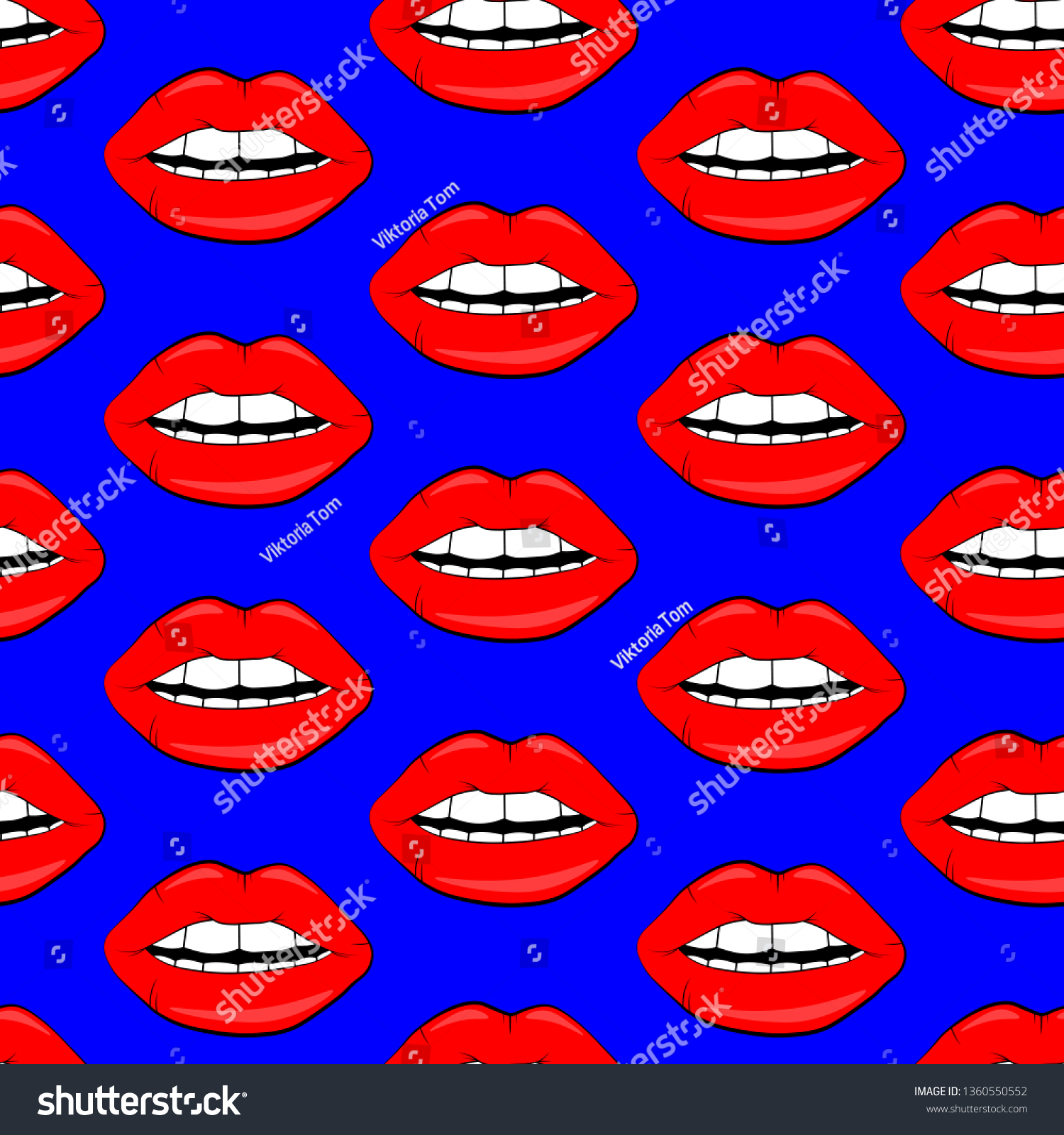 Sexy Vector Lip Backgrounds Cartoon Style เวกเตอร์สต็อก ปลอดค่า