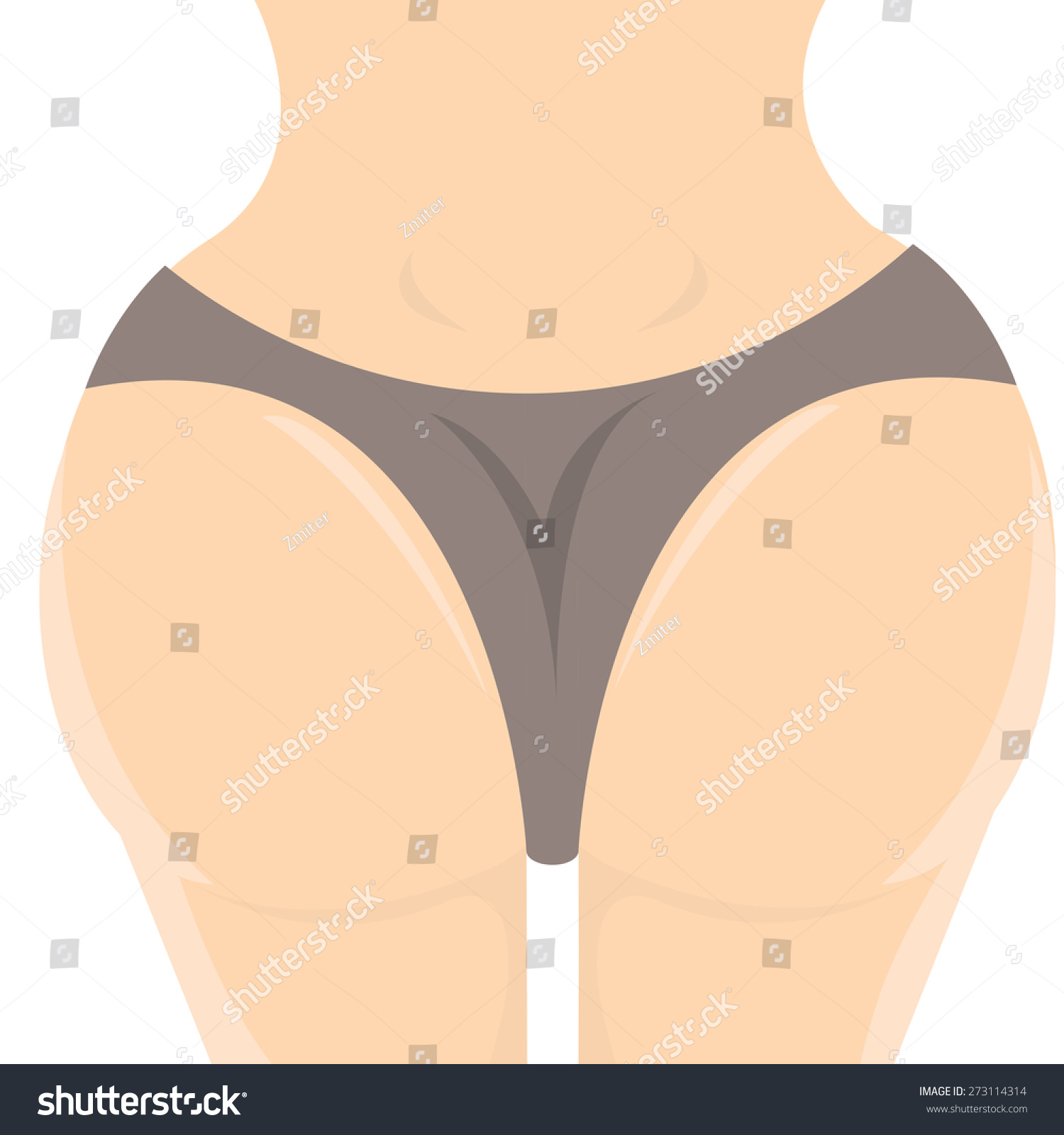 Vektor Stok Sexy Woman Ass Vector Illustration Tanpa Royalti Shutterstock