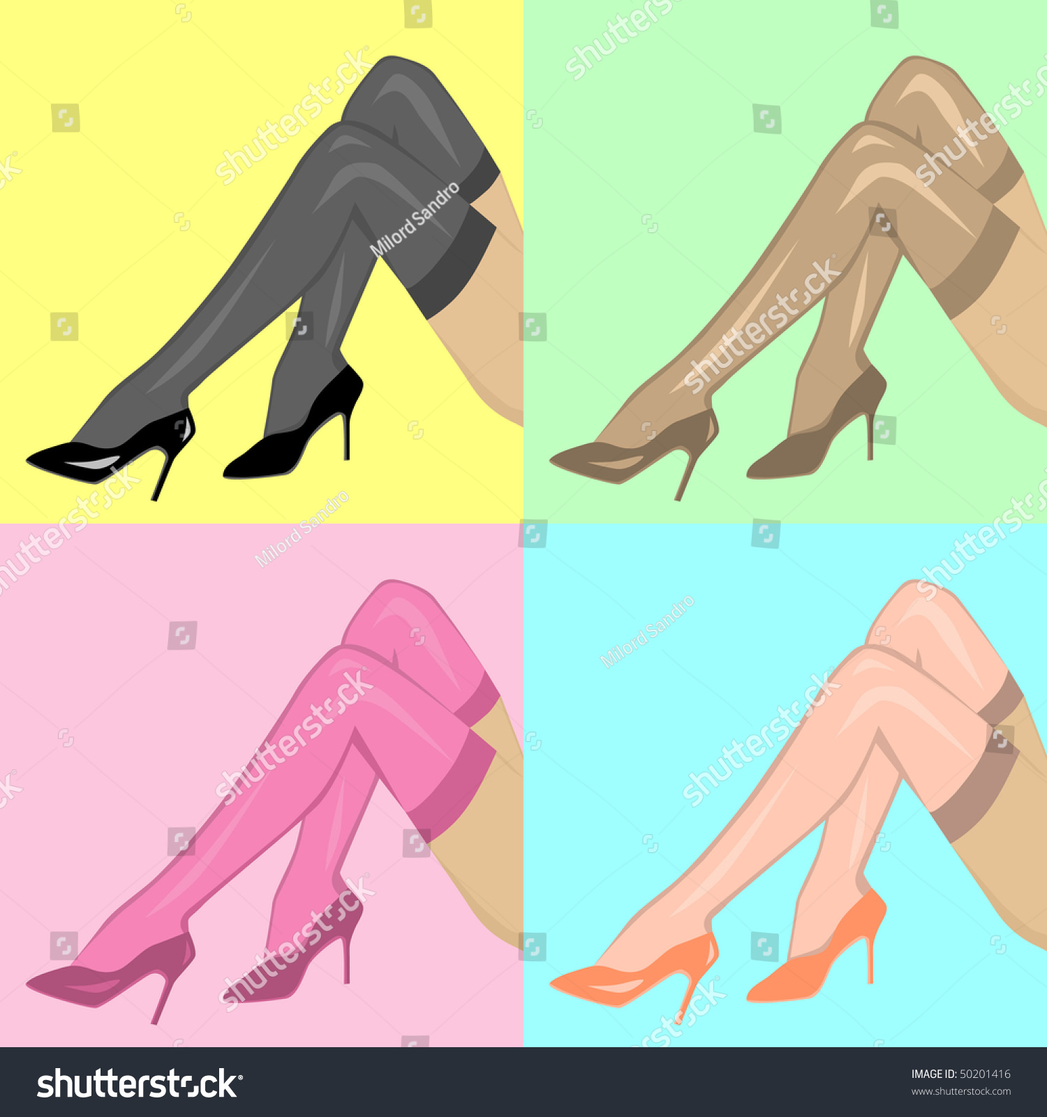 Sexy Woman Legs Vector Illustration Stock Vector Royalty Free 50201416 